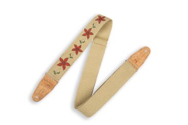 Levy's MH8P-012 Hemp Flowering Guitar Strap - Metronome Music Inc.