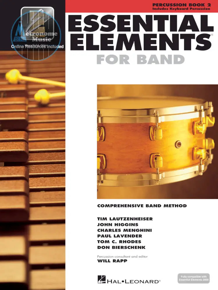 Essential Elements for Band, Percussion Book 2 - Metronome Music Inc.