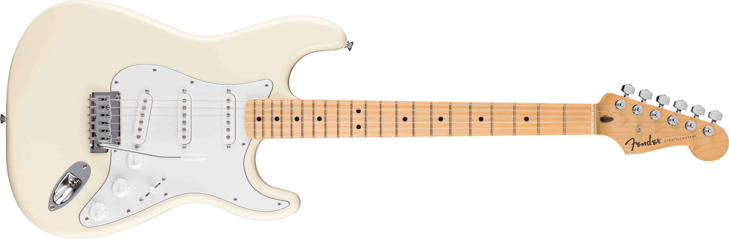 Fender Standard Stratocaster, Maple , Olympic White - Metronome Music Inc.