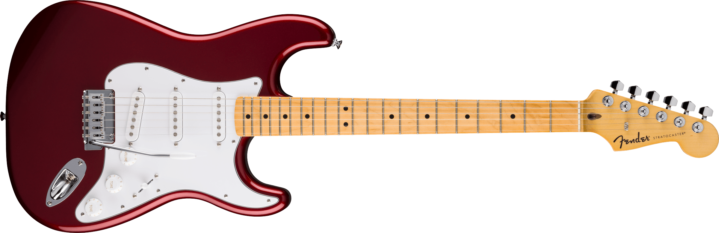 Fender Standard Stratocaster, Maple Fingerboard, White Pickguard, Candy Cola - Metronome Music Inc.