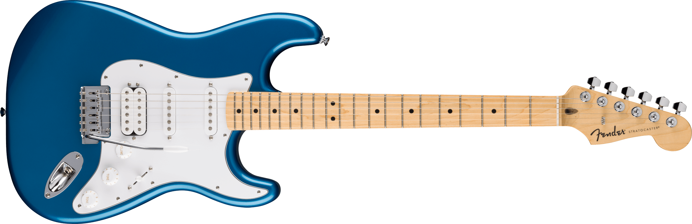Fender Standard Stratocaster HSS, Maple Fingerboard, White Pickguard, Aqua Marine Metallic - Metronome Music Inc.
