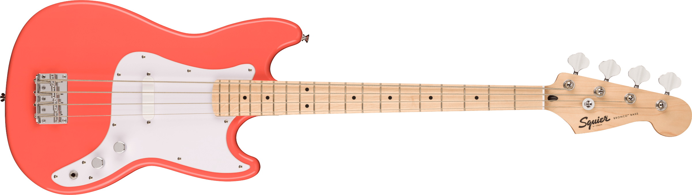 Squier Sonic Bronco Bass - Tahitian Coral - Metronome Music Inc.