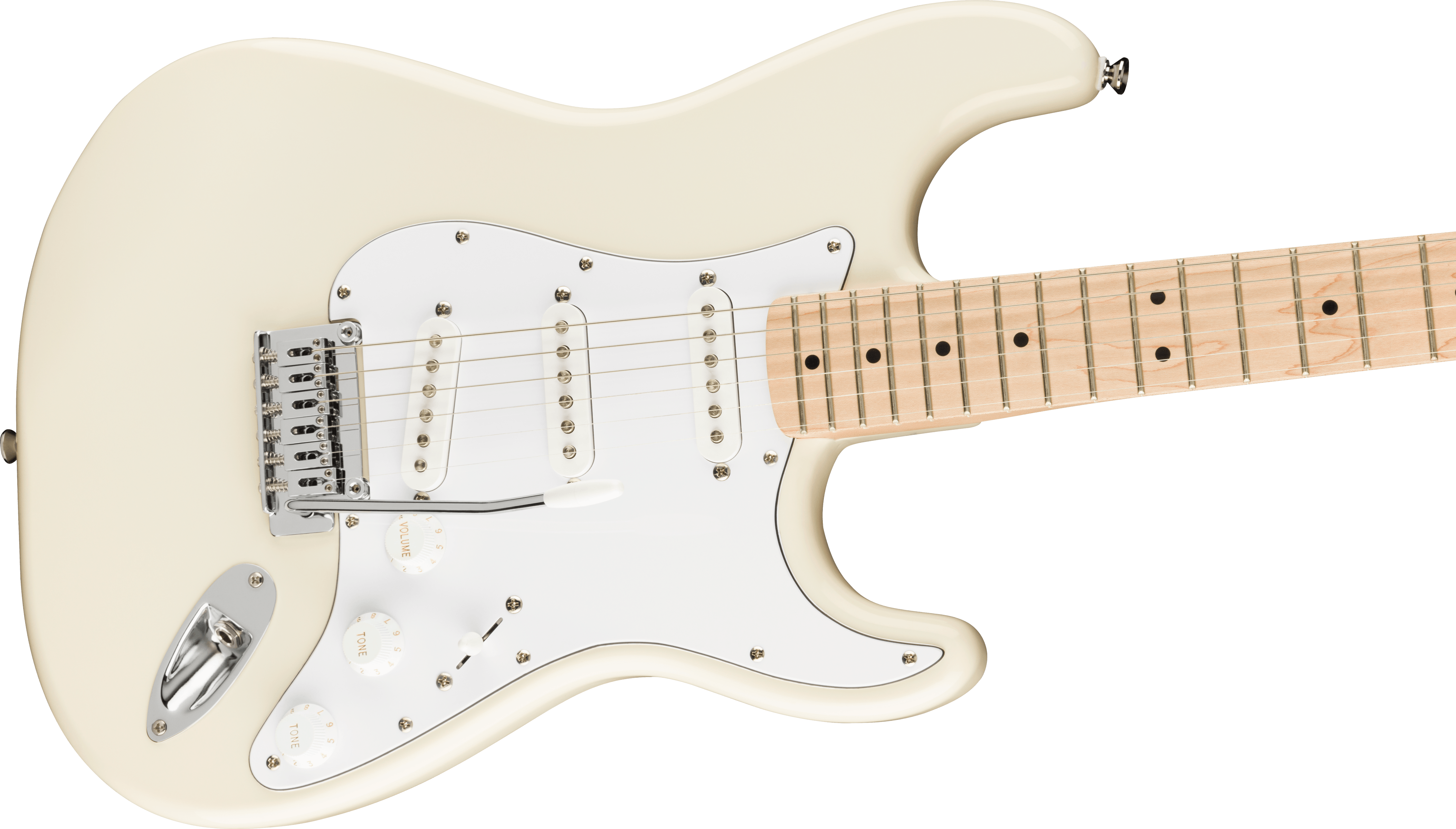 Squier Affinity Series Stratocaster, Maple - Olympic White - Metronome Music Inc.