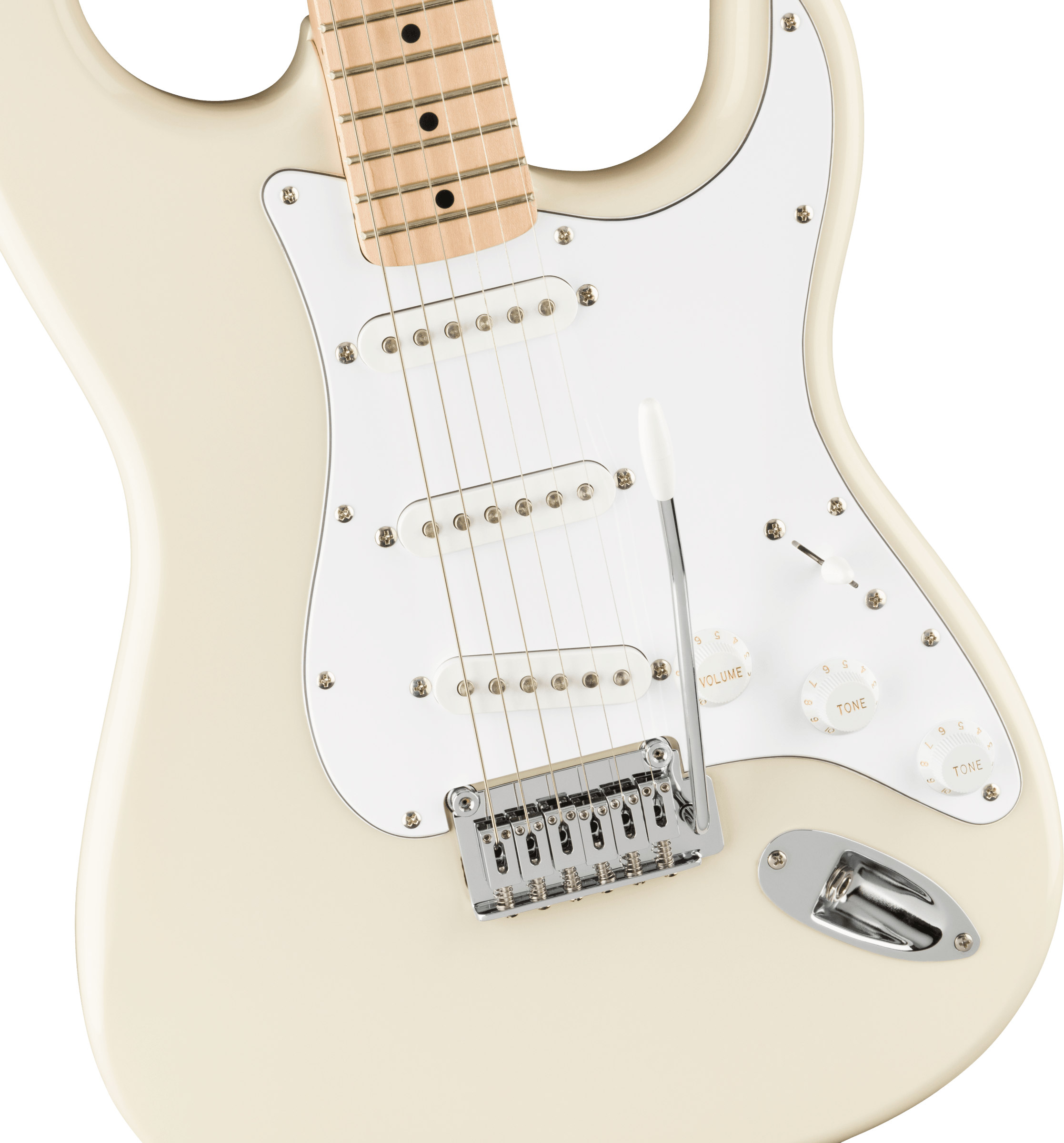 Squier Affinity Series Stratocaster, Maple - Olympic White - Metronome Music Inc.