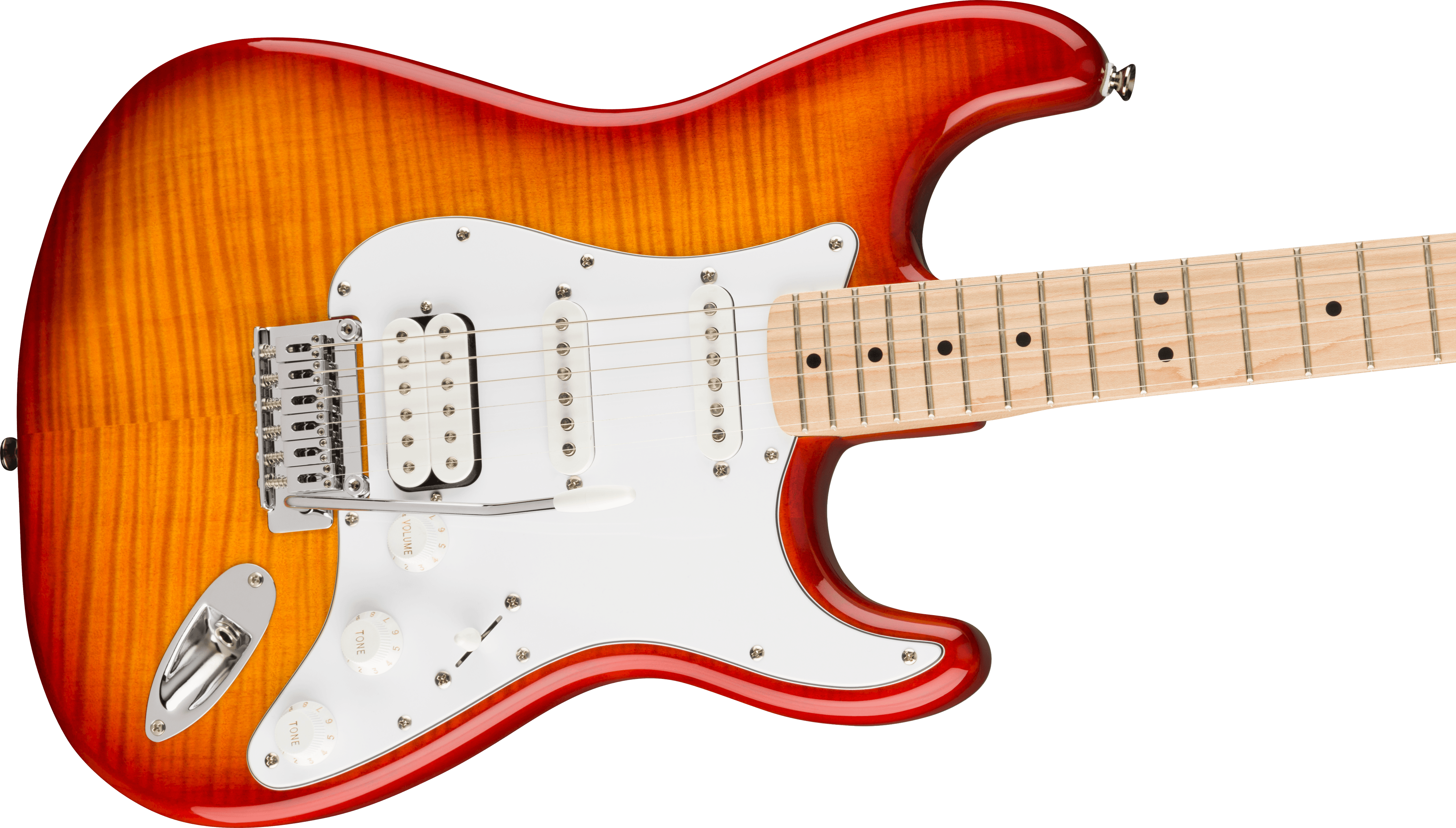 Squier Affinity Series Stratocaster FMT HSS, Maple - Sienna Sunburst - Metronome Music Inc.