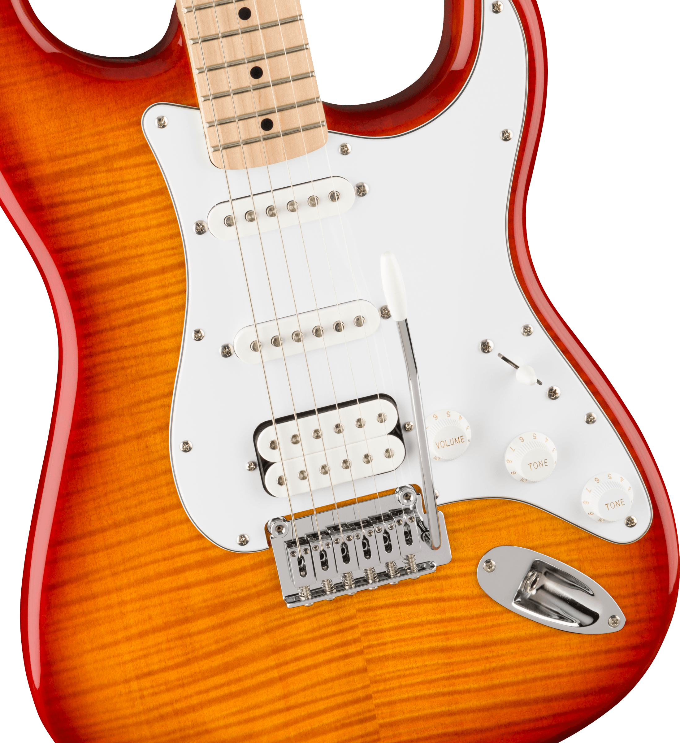 Squier Affinity Series Stratocaster FMT HSS, Maple - Sienna Sunburst - Metronome Music Inc.