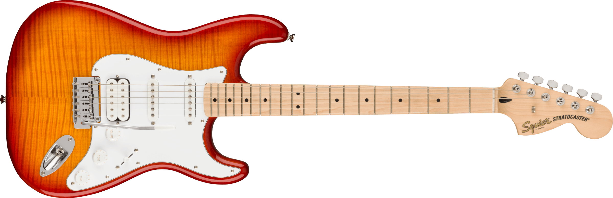 Squier Affinity Series Stratocaster FMT HSS, Maple - Sienna Sunburst - Metronome Music Inc.
