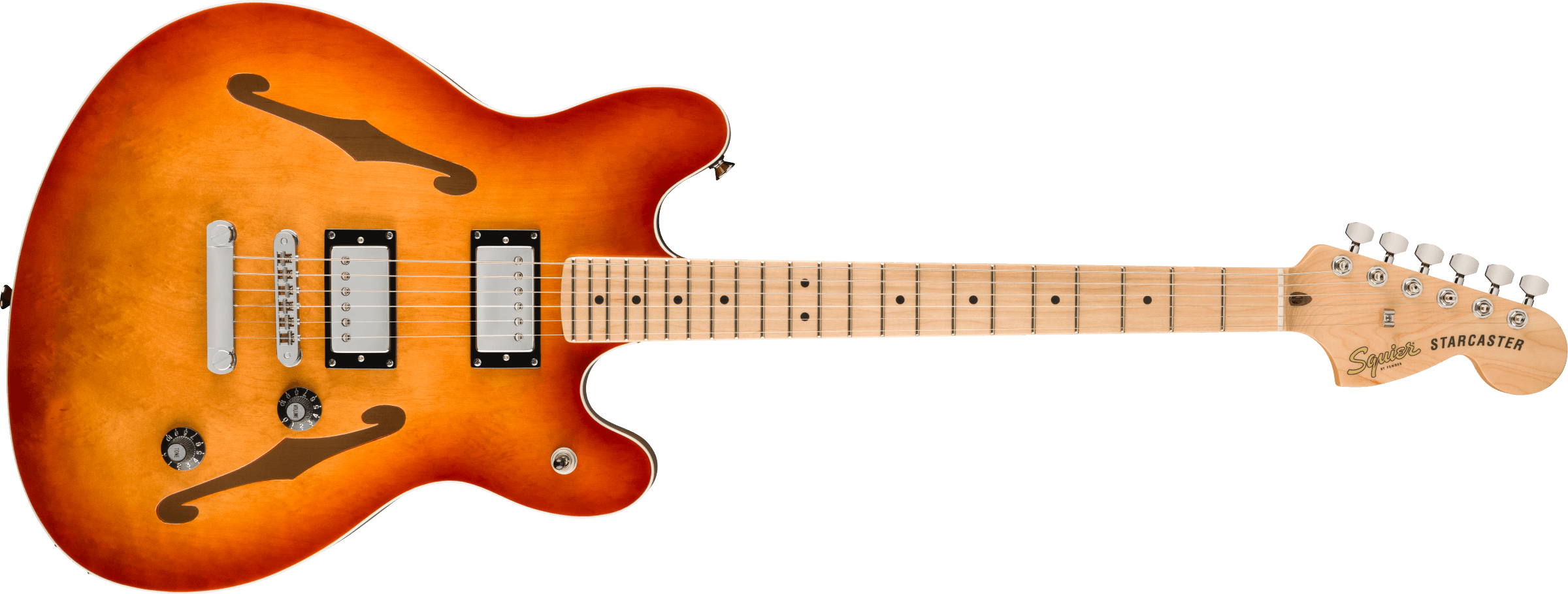 Squier Affinity Series Starcaster Deluxe - Sienna Sunburst - Metronome Music Inc.