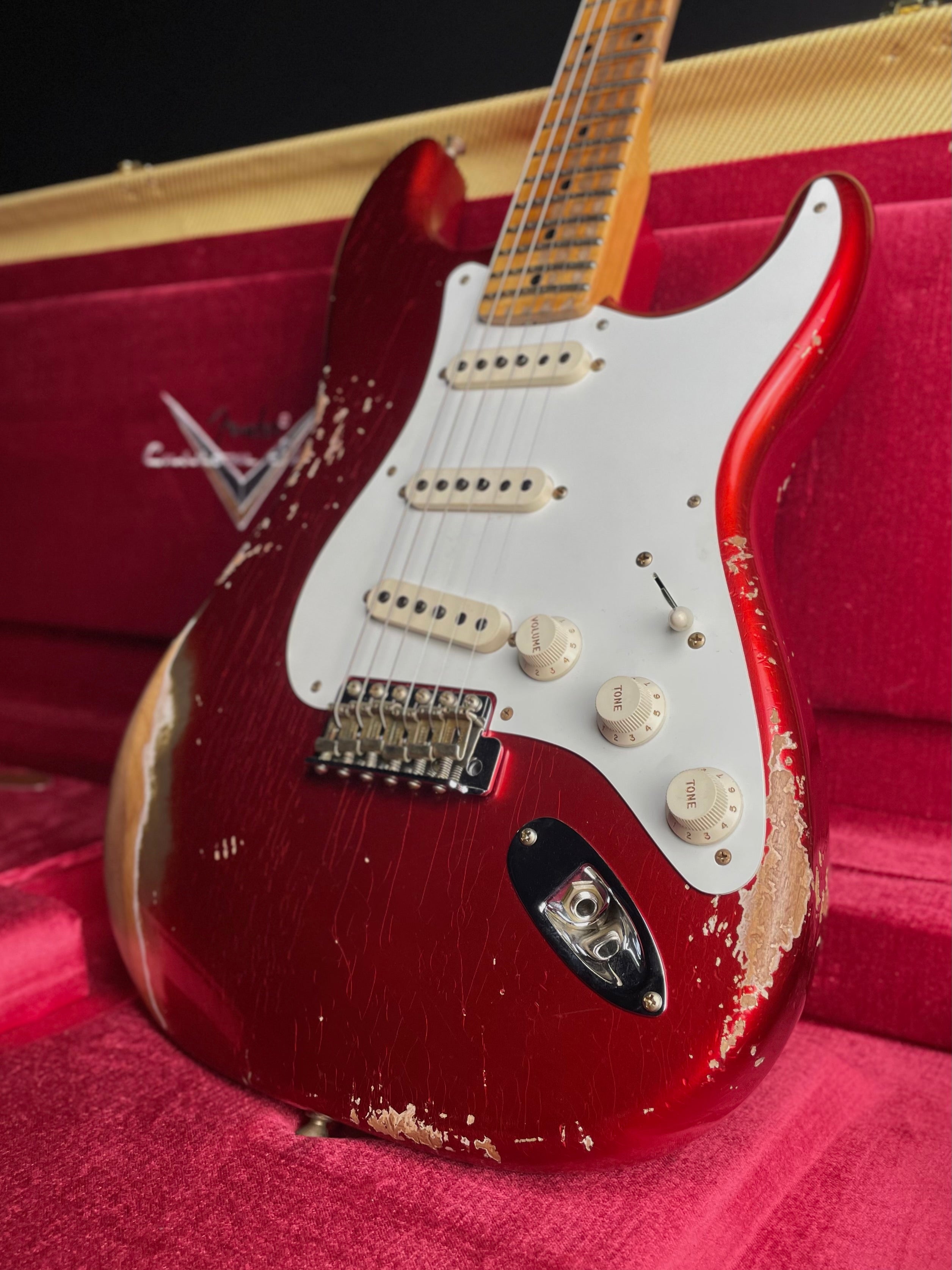 Fender Custom Shop 1958 Stratocaster, Heavy Relic-Faded Aged Candy Apple Red