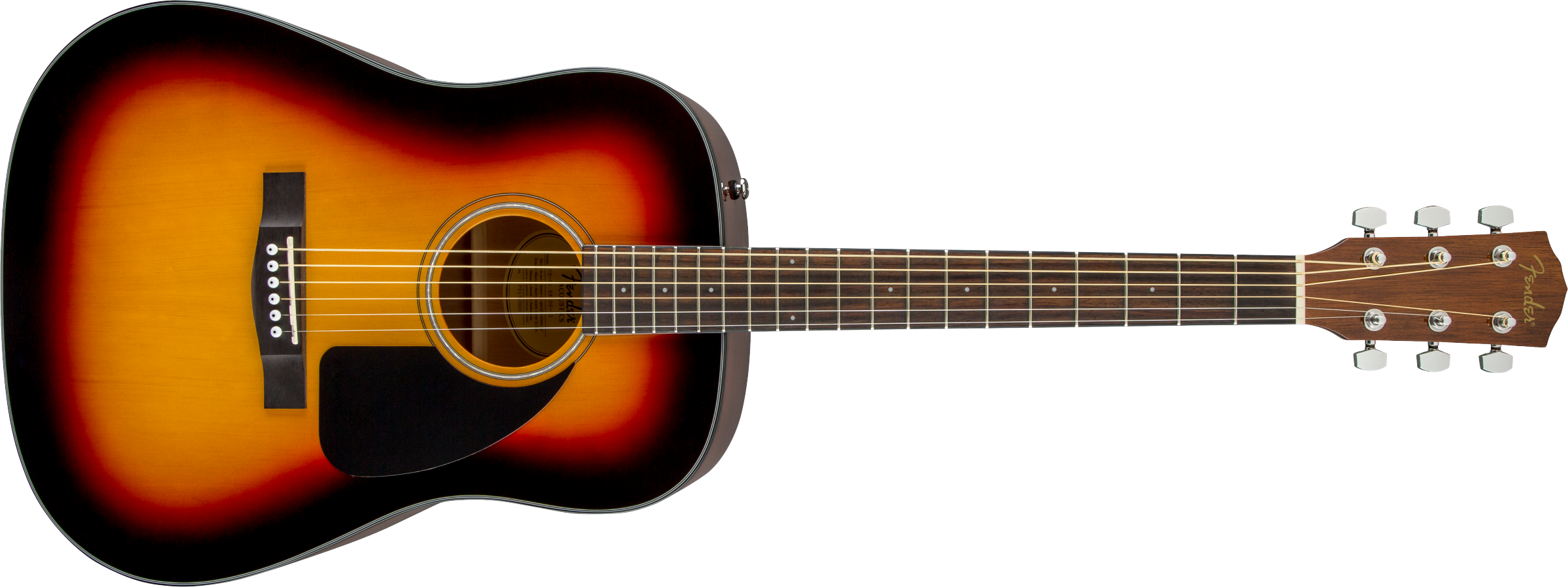 Fender CD-60 Dreadnought Acoustic w/Case, Walnut Fingerboard- Sunburst - Metronome Music Inc.