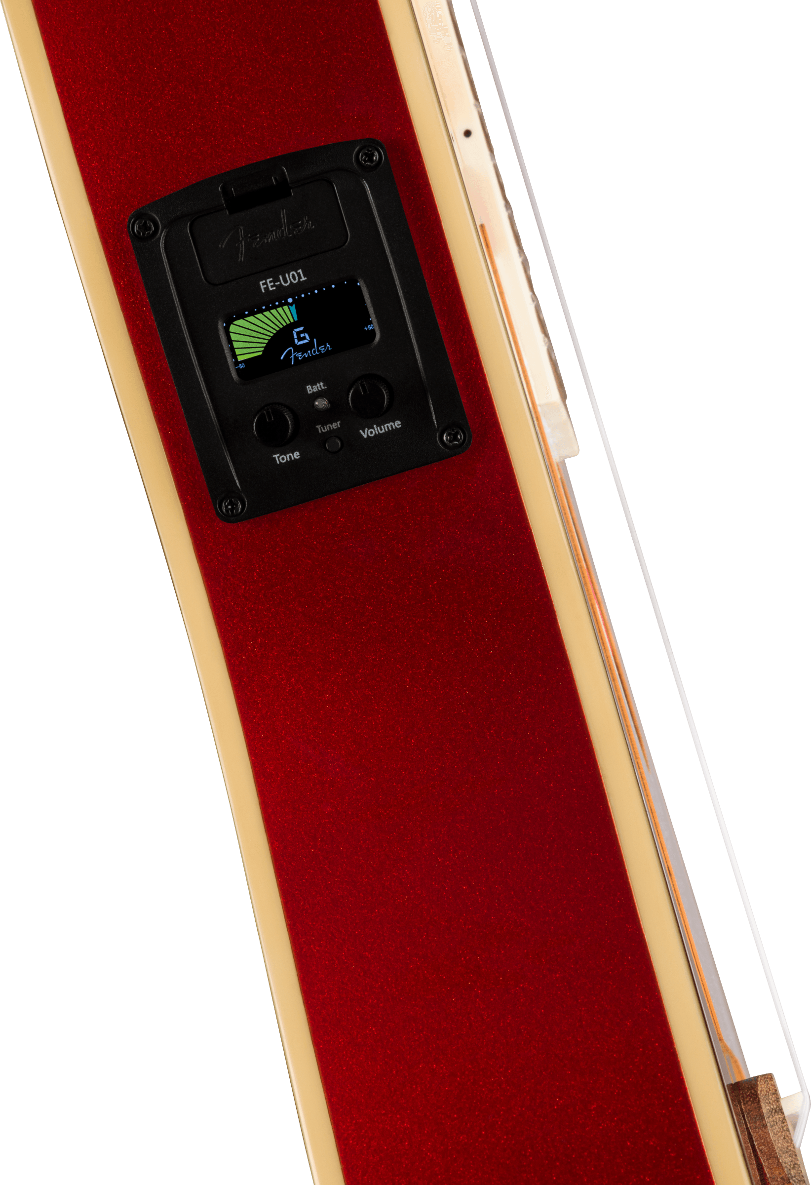 Fender Fullerton Strat Uke, Concert Ukulele - Candy Apple Red - Metronome Music Inc.