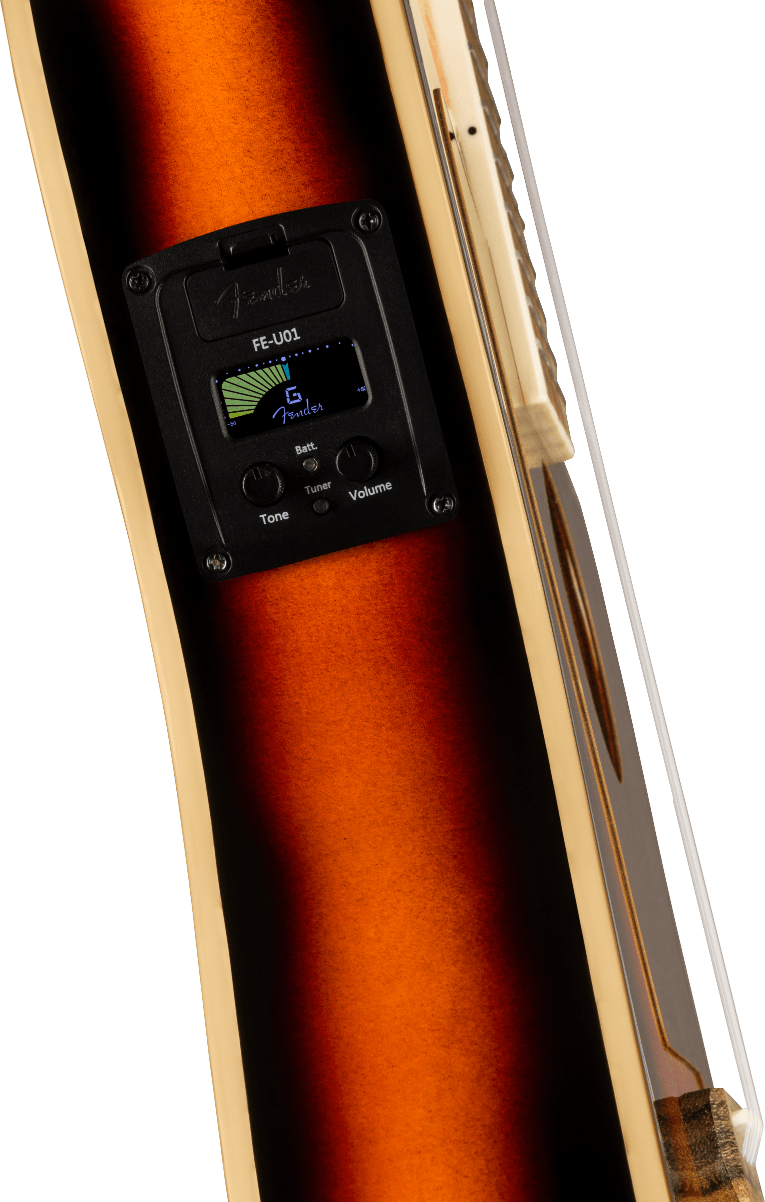 Fender Fullerton Jazzmaster Uke, Concert Ukulele - 3-Color Sunburst - Metronome Music Inc.