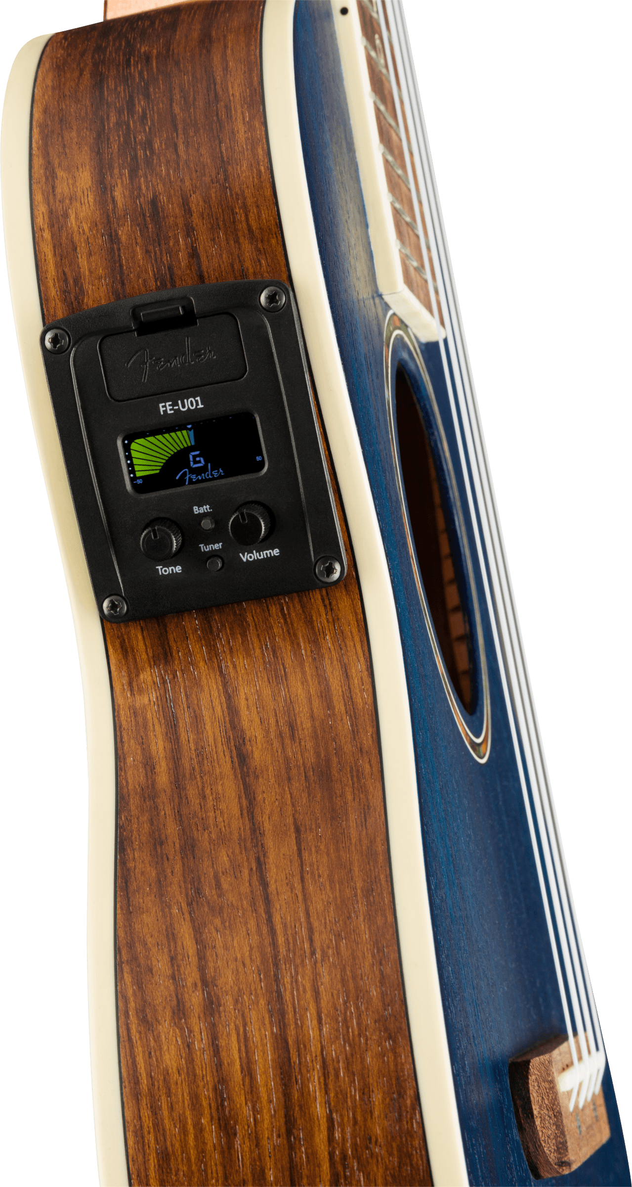 Fender Dhani Harrison Uke, Tenor Ukulele w/Bag - Sapphire Blue - Metronome Music Inc.