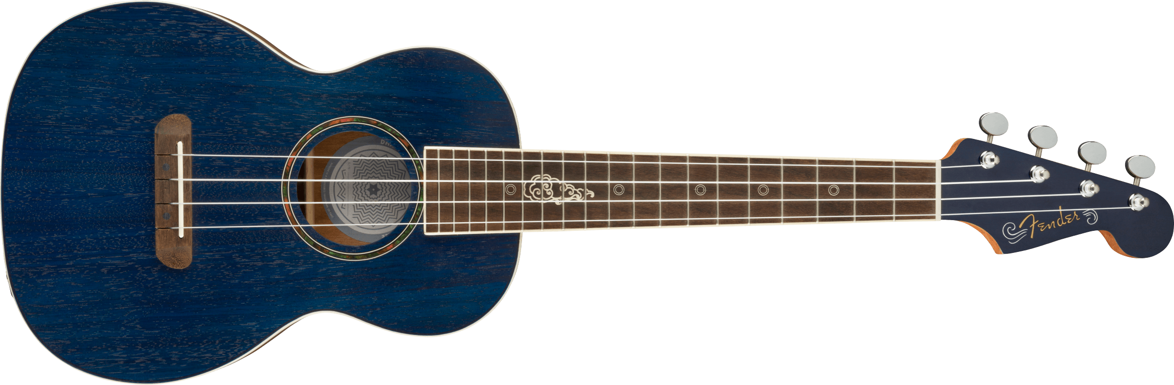 Fender Dhani Harrison Uke, Tenor Ukulele w/Bag - Sapphire Blue - Metronome Music Inc.