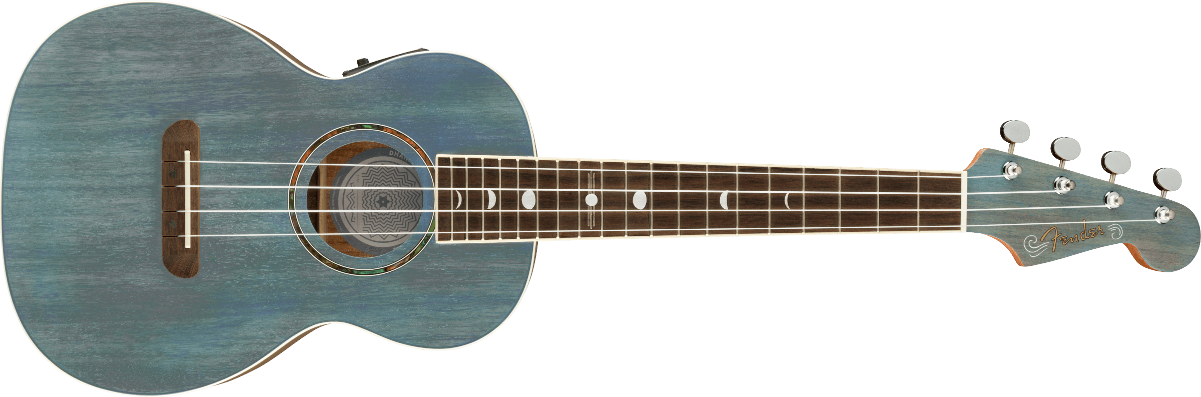 Fender Dhani Harrison Uke, Tenor Ukulele w/Bag - Turquoise - Metronome Music Inc.