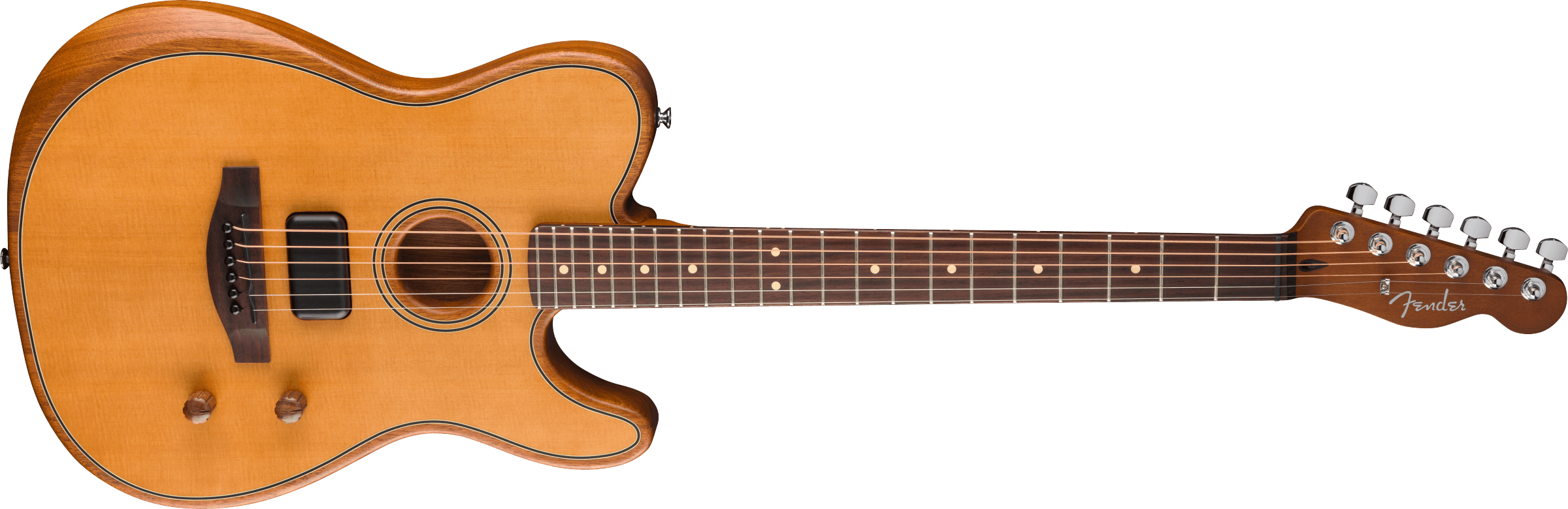 Fender Acoustasonic Standard Telecaster, Aged Natural - Metronome Music Inc.