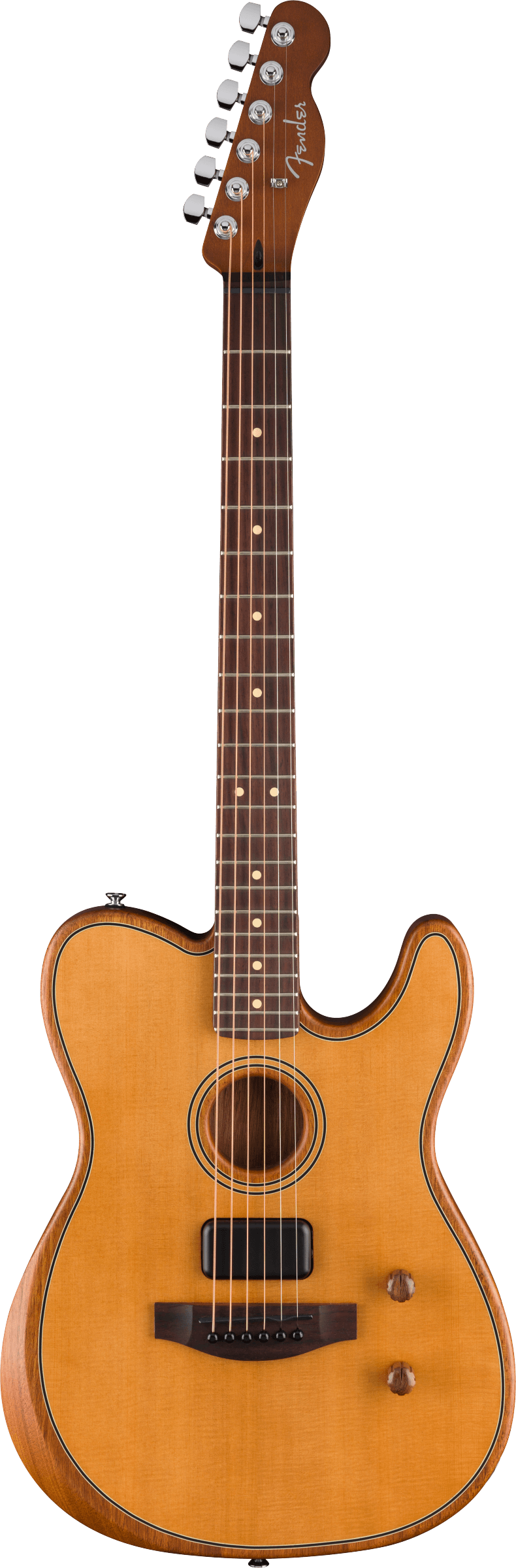 Fender Acoustasonic Standard Telecaster, Aged Natural - Metronome Music Inc.