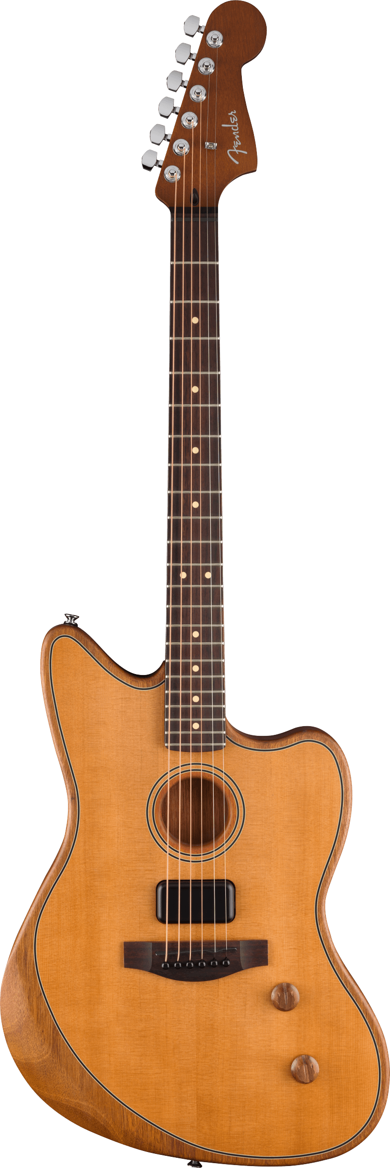 Fender Acoustasonic Standard Jazzmaster, Aged Natural - Metronome Music Inc.