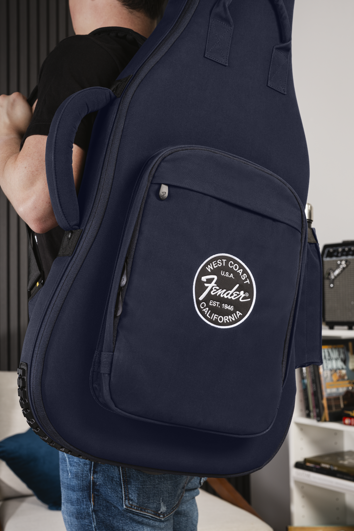Fender Troubadour Electric Guitar Gig Bag, Navy - Metronome Music Inc.