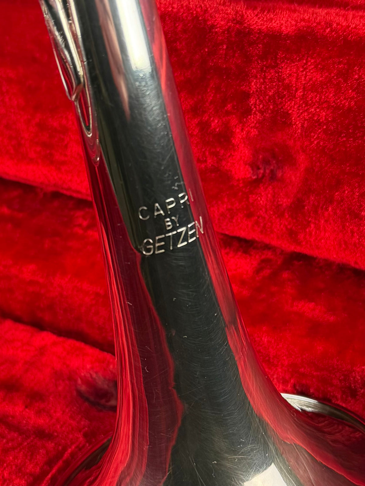 Getzen Capri 590-S Silver Bb Trumpet w/Case (1970s)