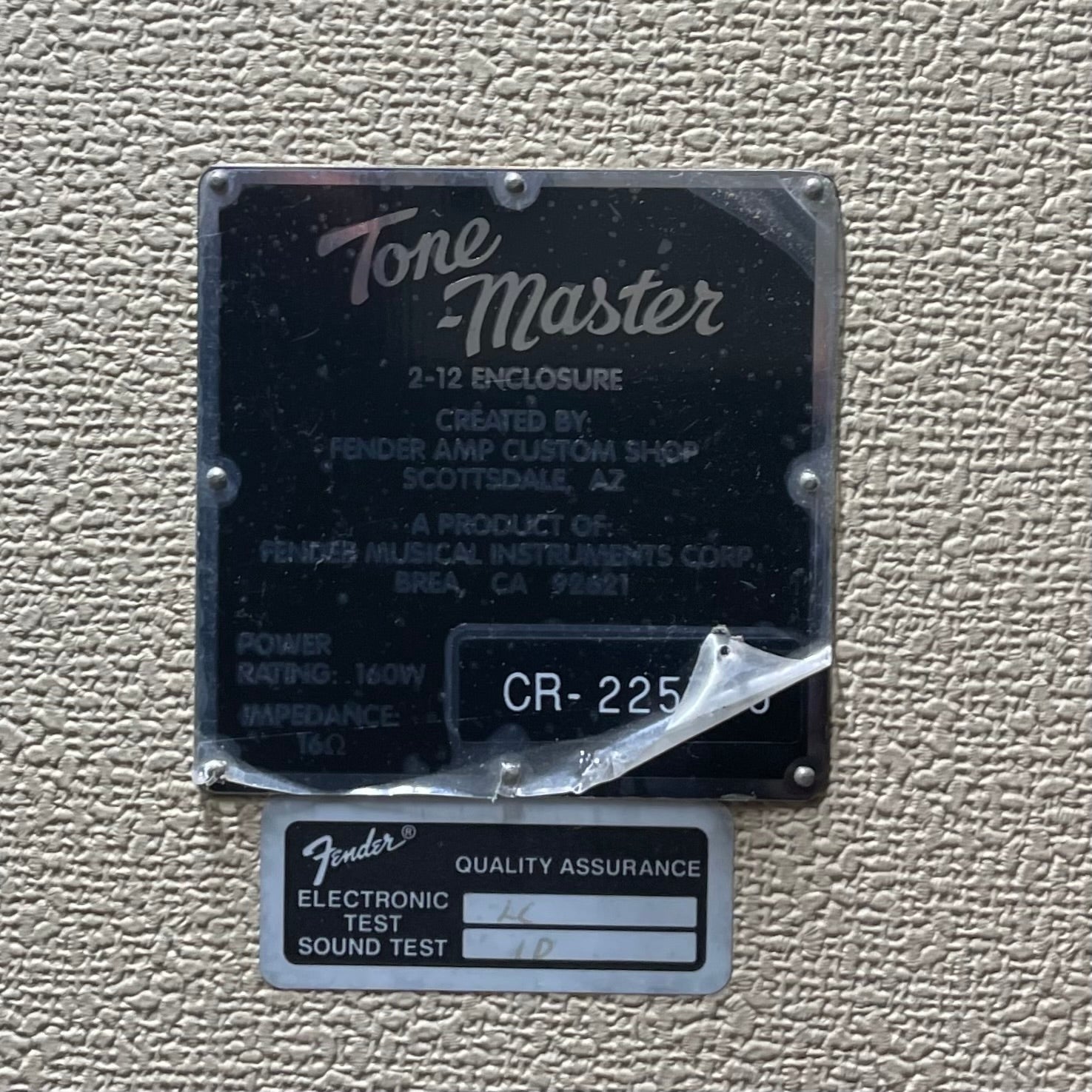 Fender Custom Shop Tone Master Amplifier Head & 2 Cabinets