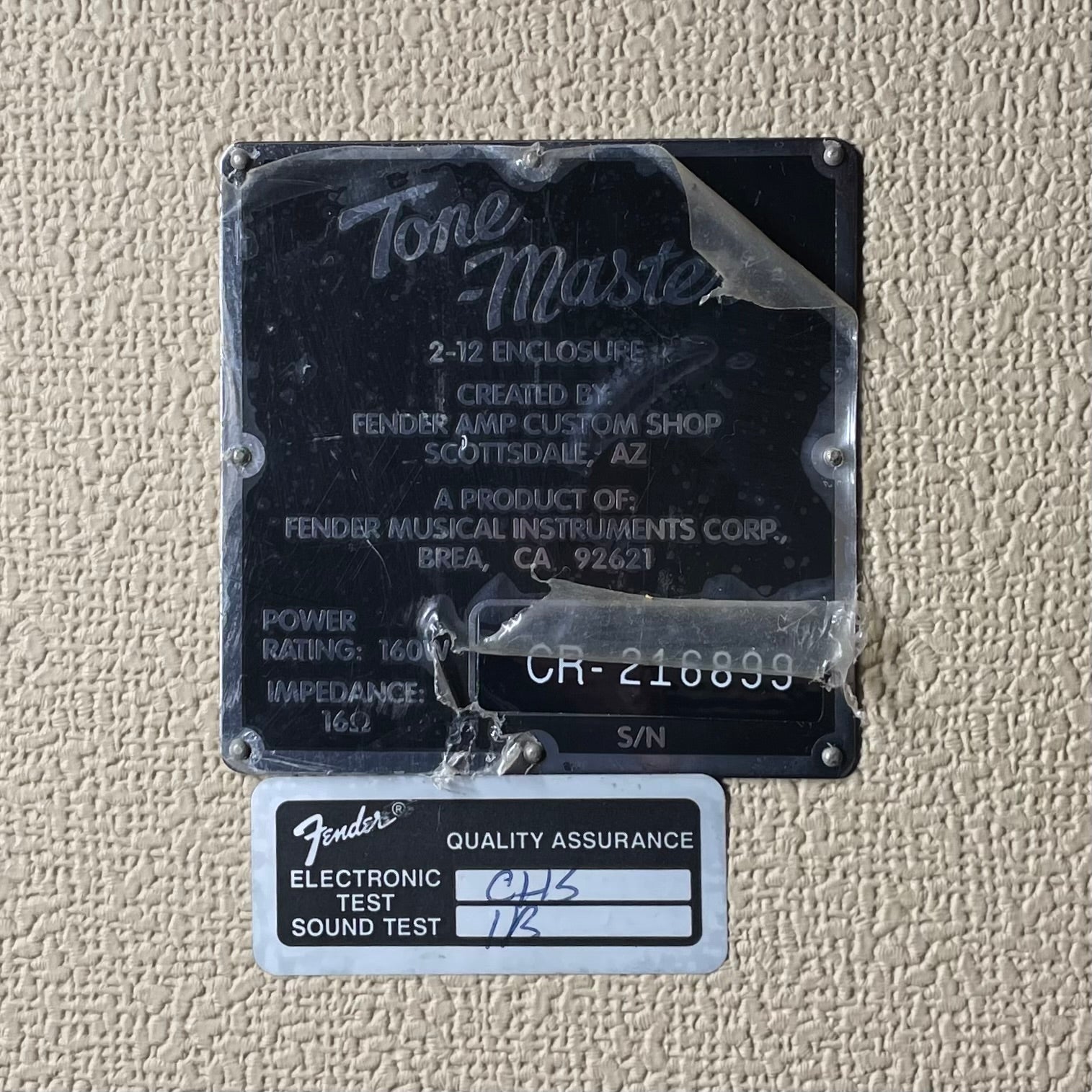 Fender Custom Shop Tone Master Amplifier Head & 2 Cabinets