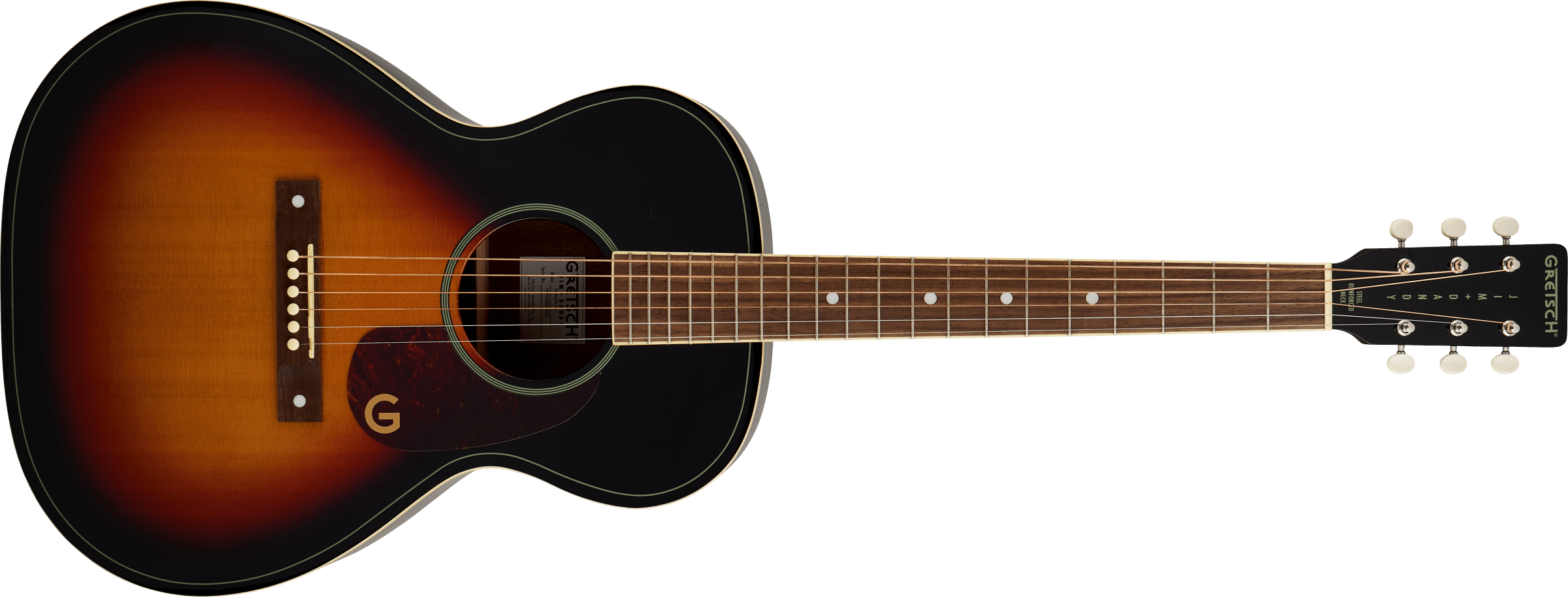 Gretsch Jim Dandy Concert LTD, Solid Top, Walnut Fingerboard, Heritage Burst - Metronome Music Inc.