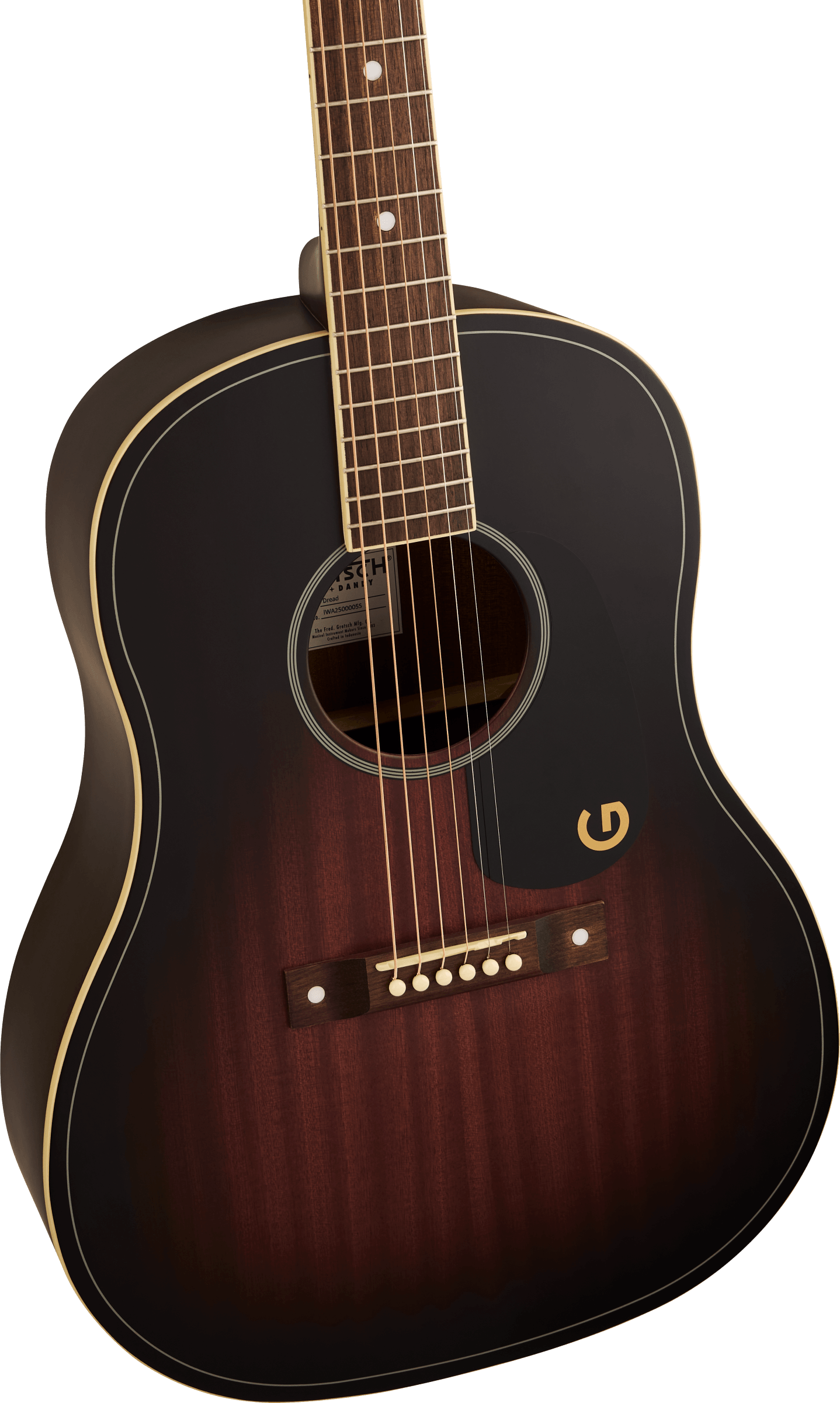 Gretsch Jim Dandy Dreadnought, Walnut Fingerboard, Deep Cherry Burst - Metronome Music Inc.