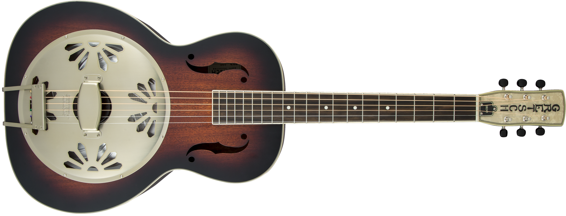 Gretsch G9241 Alligator Biscuit Round-Neck Resonator Guitar with Fishman Nashville Pickup - 2-Color Sunburst - Metronome Music Inc.