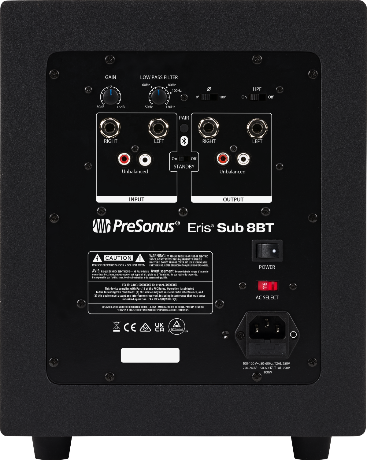 PreSonus Eris Sub 8BT Bluetooth Studio Subwoofer - Metronome Music Inc.