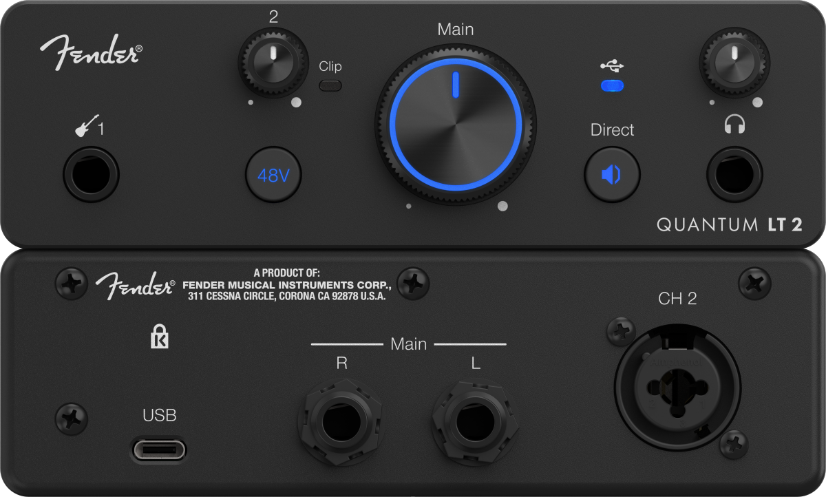 Fender Quantum LT 2 USB-C Audio Interface - Metronome Music Inc.