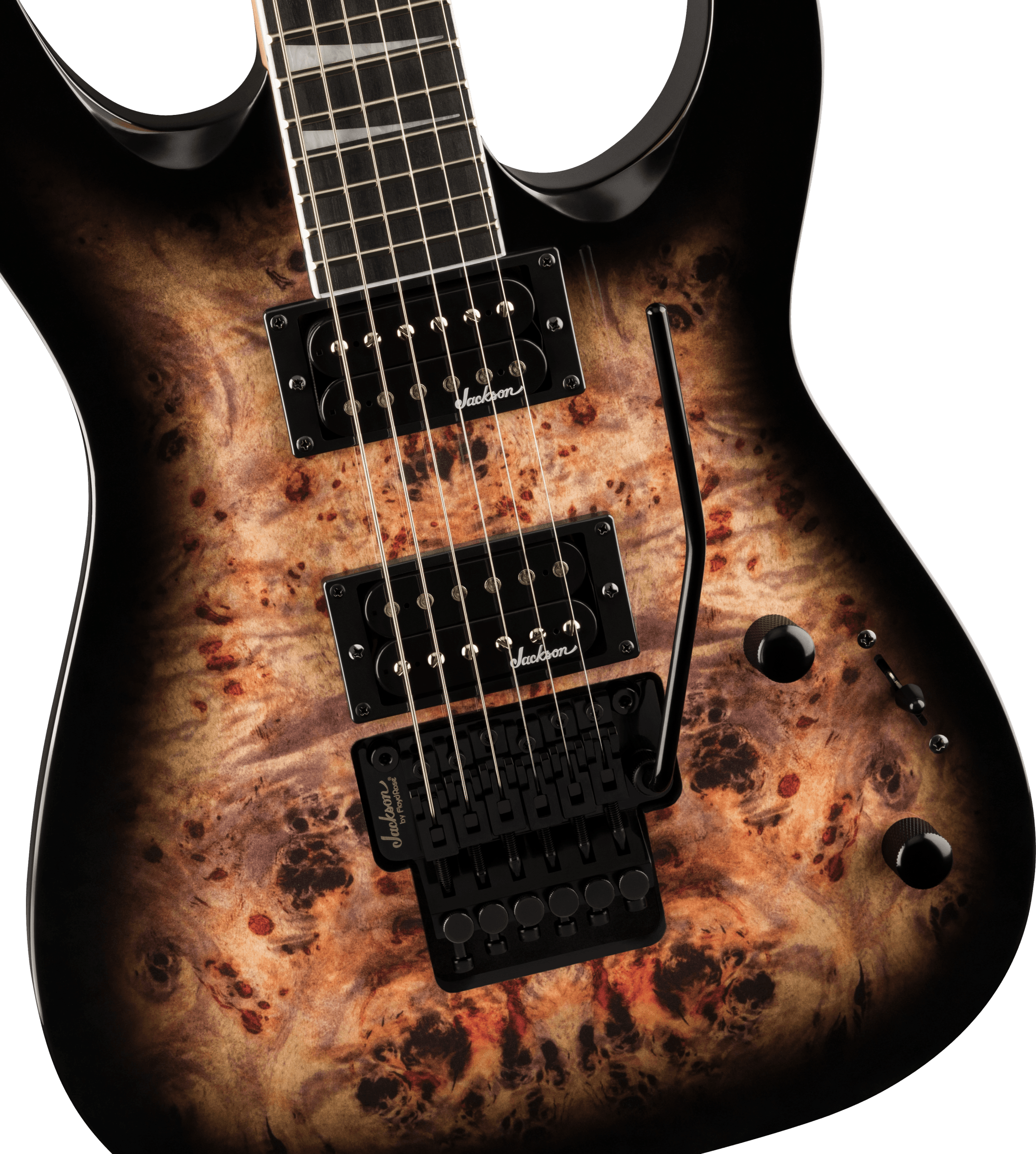 Jackson  JS Series Dinky JS32 DKAP, Amaranth Fingerboard, Transparent Black Burst - Metronome Music Inc.