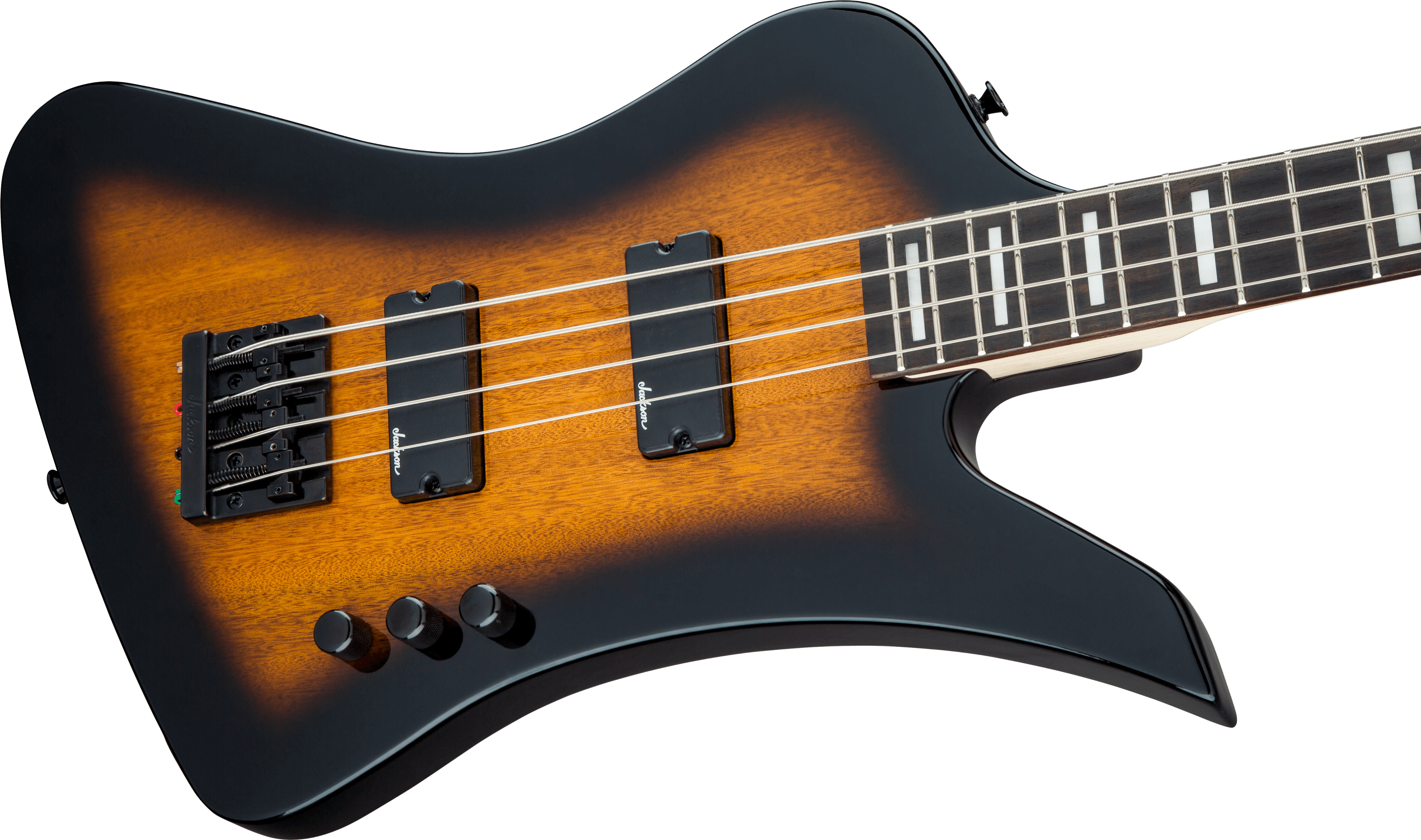 Jackson JS Series Kelly Bird Bass IV JS2, Amaranth - Tobacco Burst - Metronome Music Inc.
