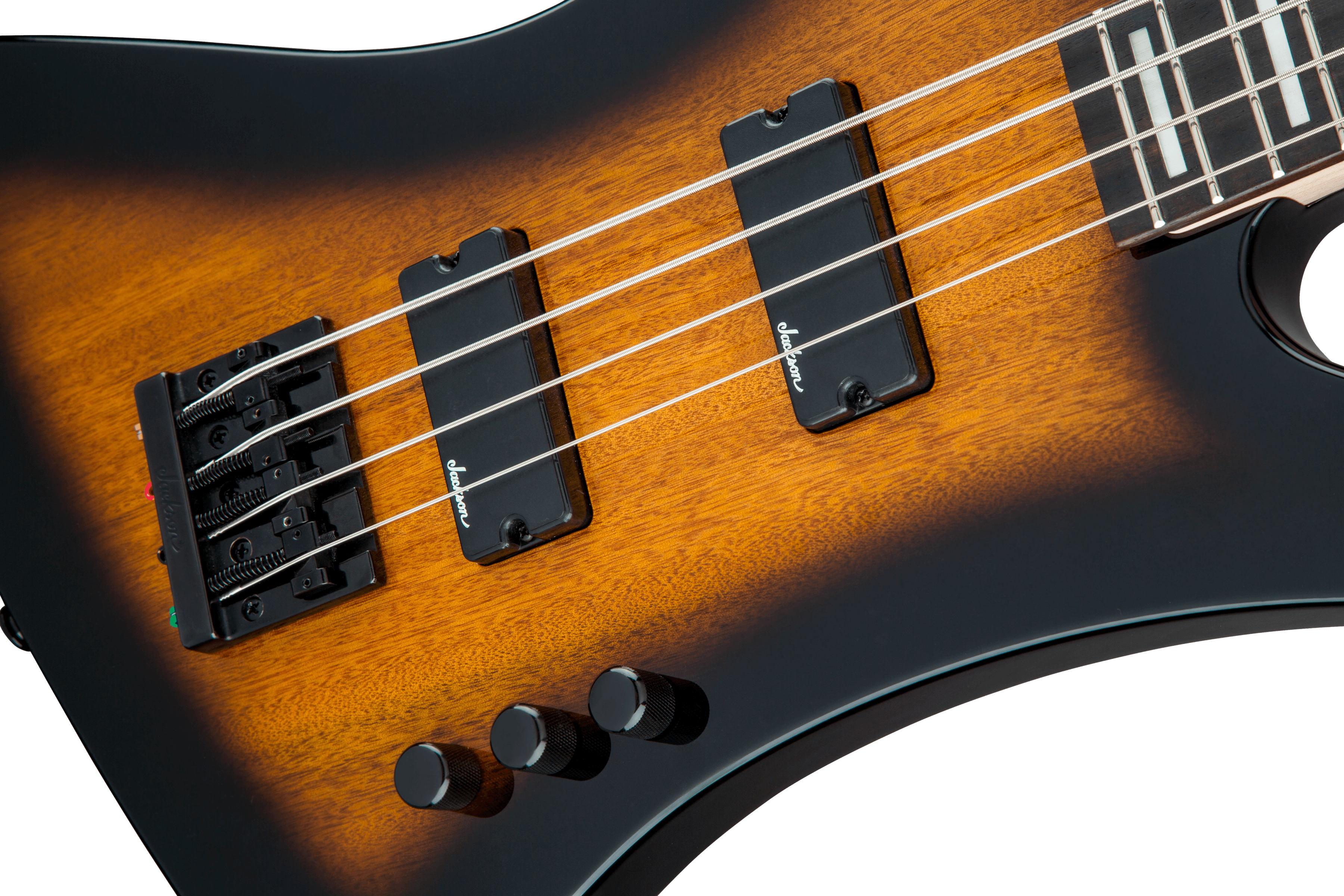 Jackson JS Series Kelly Bird Bass IV JS2, Amaranth - Tobacco Burst - Metronome Music Inc.