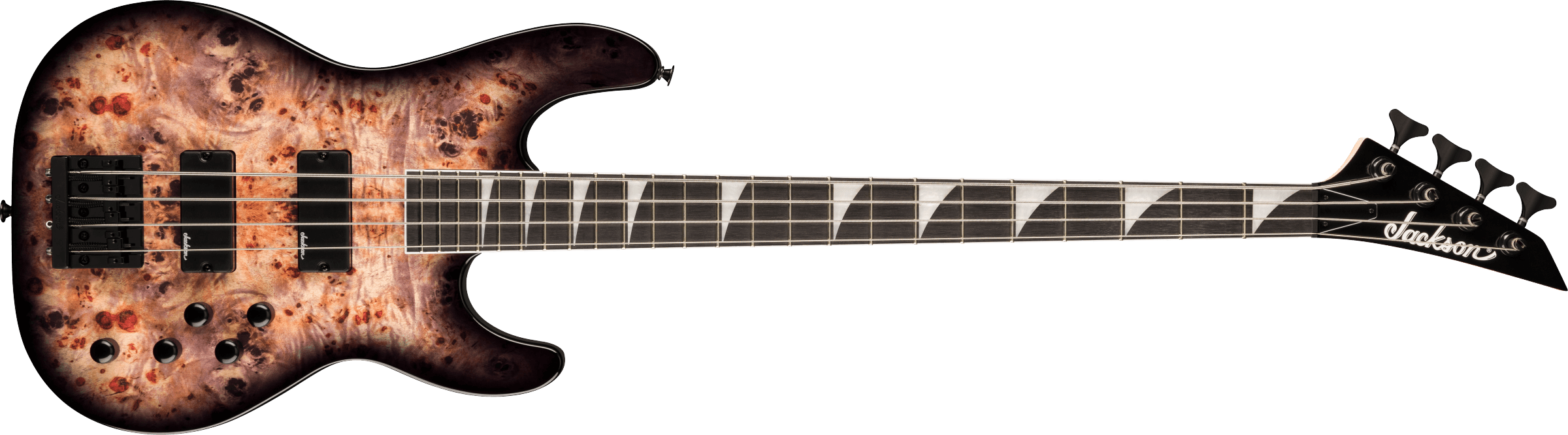 Jackson JS Series Concert Bass CB JS3P, Amaranth Fingerboard, Transparent Black Burst - Metronome Music Inc.