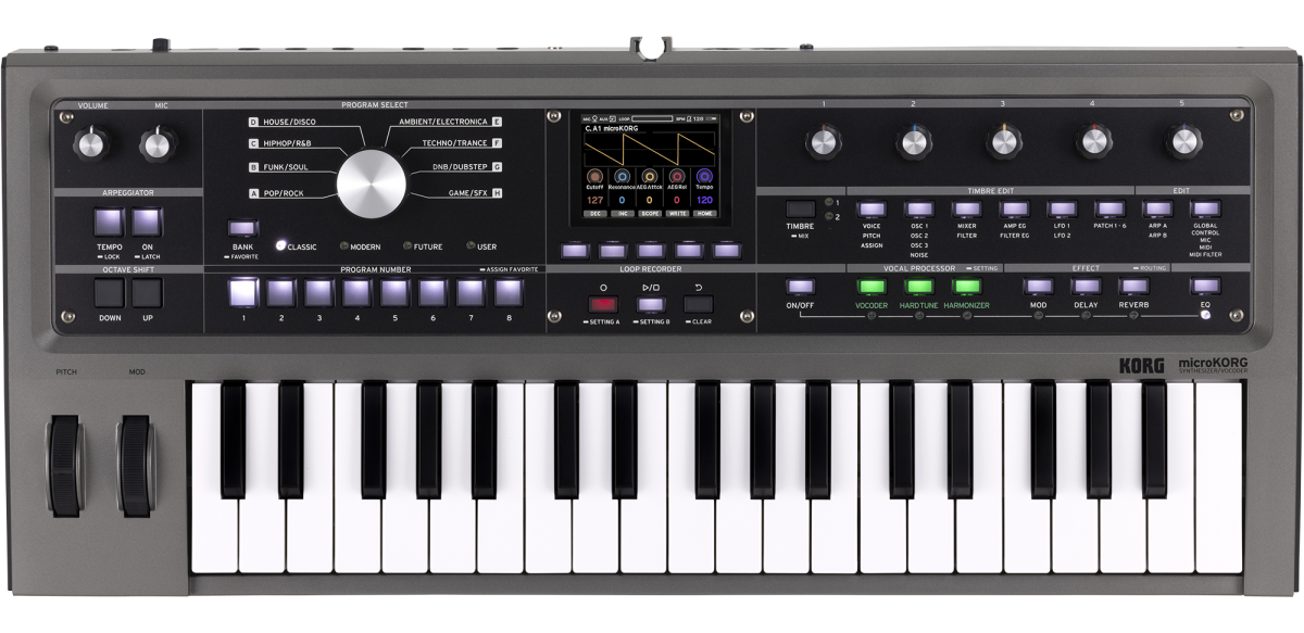 Korg microKORG 2 37-key Virtual Analog Synthesizer and Vocoder - Metronome Music Inc.