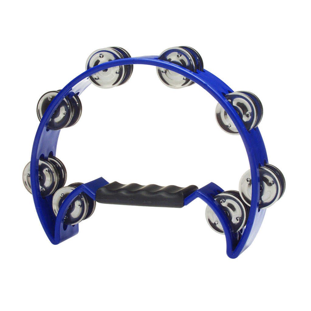Stagg Cutaway Plastic Tambourine, Blue - Metronome Music Inc.