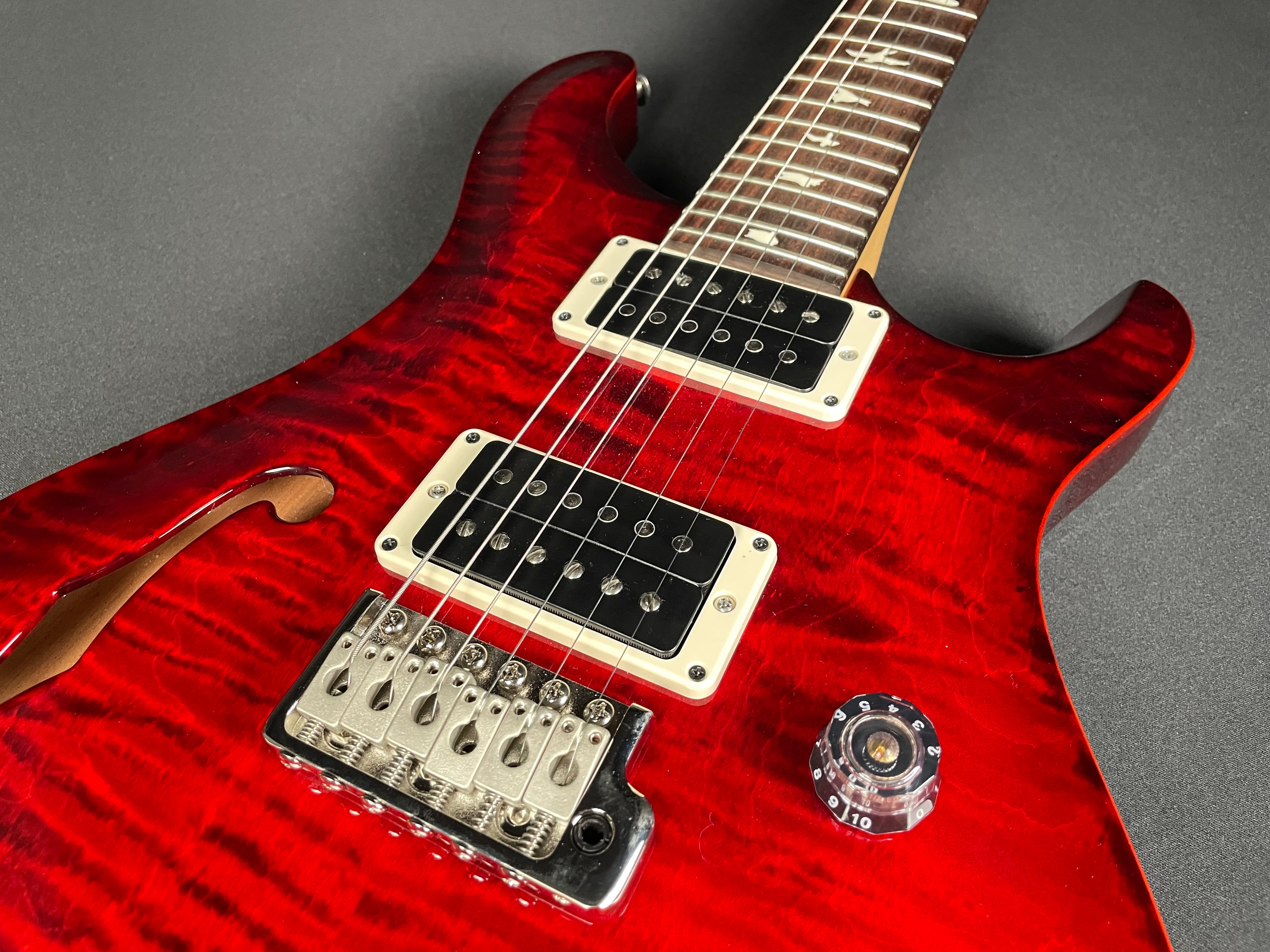 PRS CE 24 Semi-Hollow w/Gig Bag - Fire Red Burst - Metronome Music Inc.