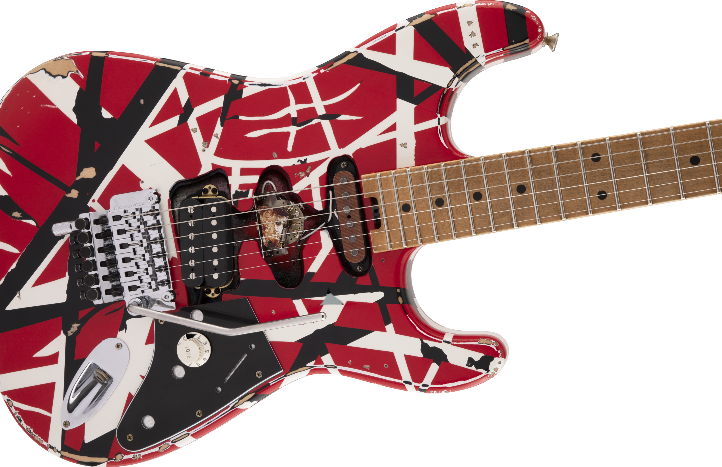 EVH Striped Series Frankenstein Relic - Red/Black/White (ETA 11/26/25)