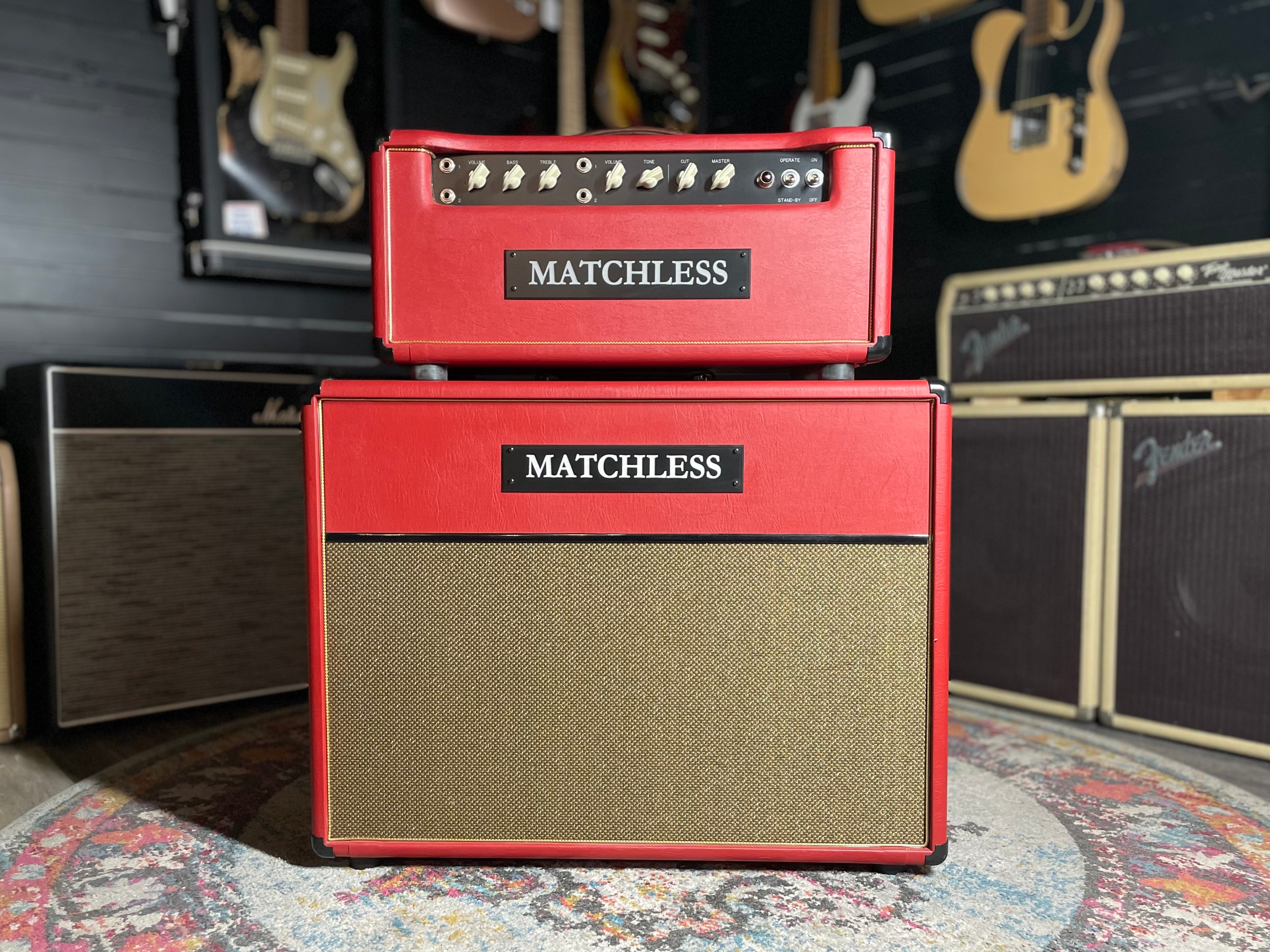 Matchless HC-30 Amp Head & 2x12 Cabinet - Factory Red (2008)