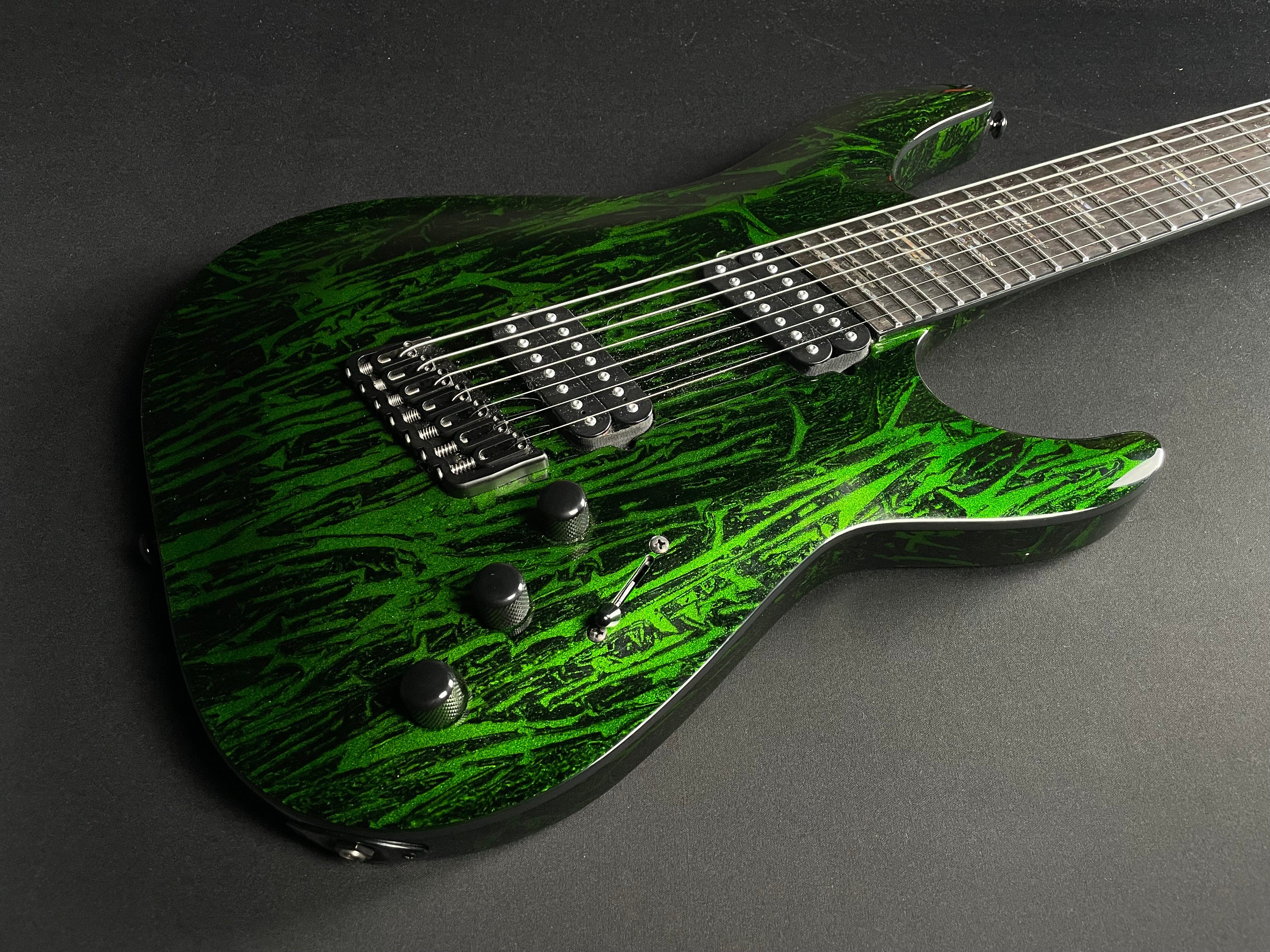 Schecter C-7 Multiscale Silver Mountain 7-String - Toxic Venom (2021) - Metronome Music Inc.