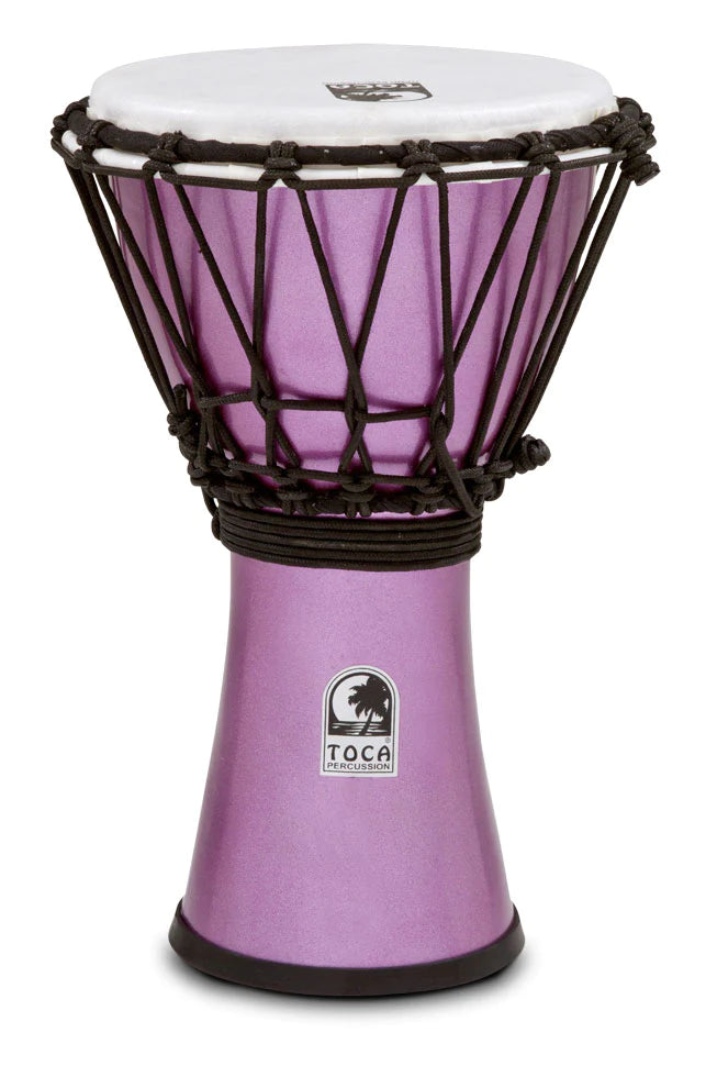 Toca Freestyle Colorsound 7" Djembe, Metallic Violet - Metronome Music Inc.
