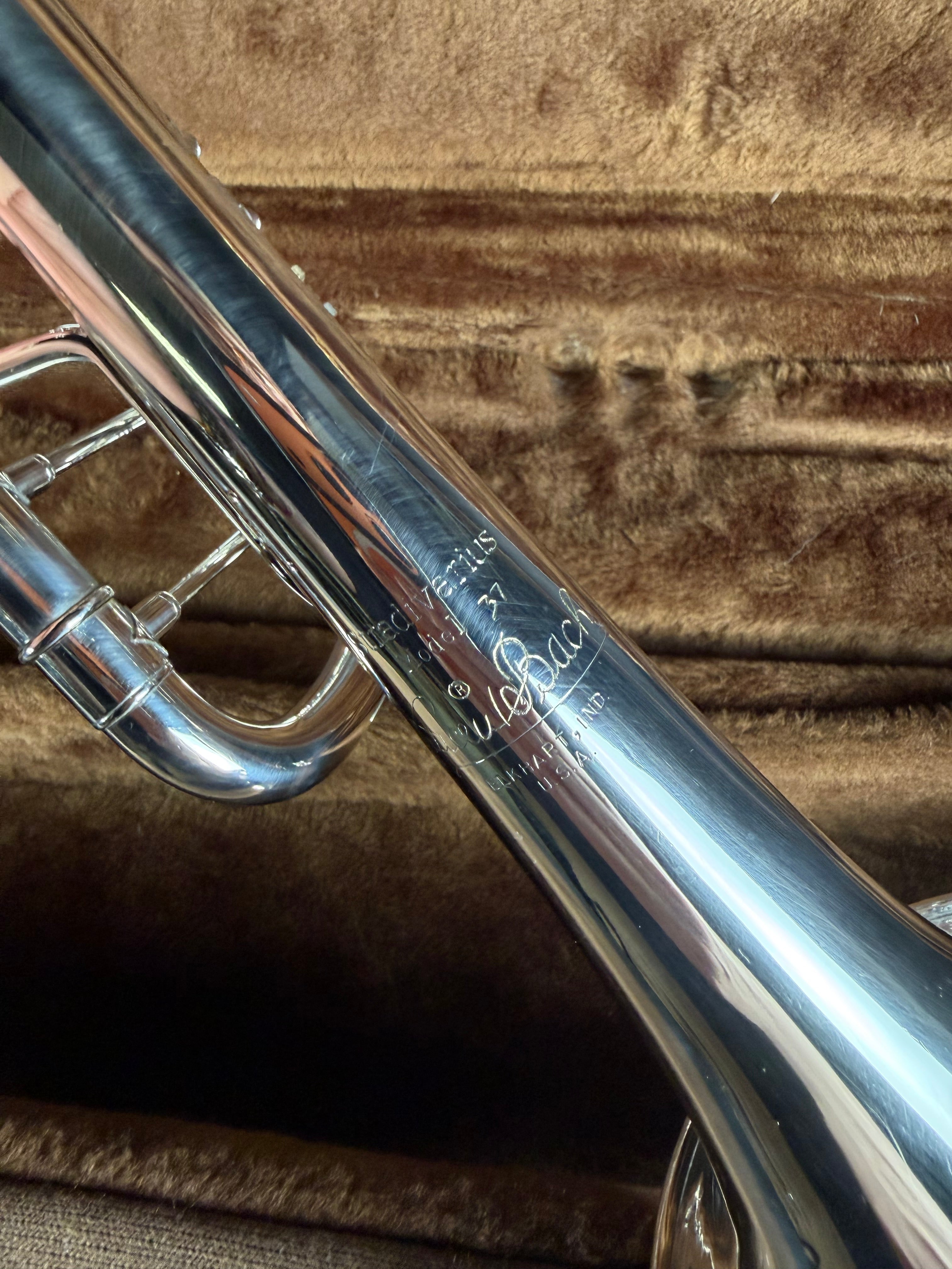 Bach Stradivarius Model 37 Bb Trumpet - Silver-Plated (1980s) - Metronome Music Inc.