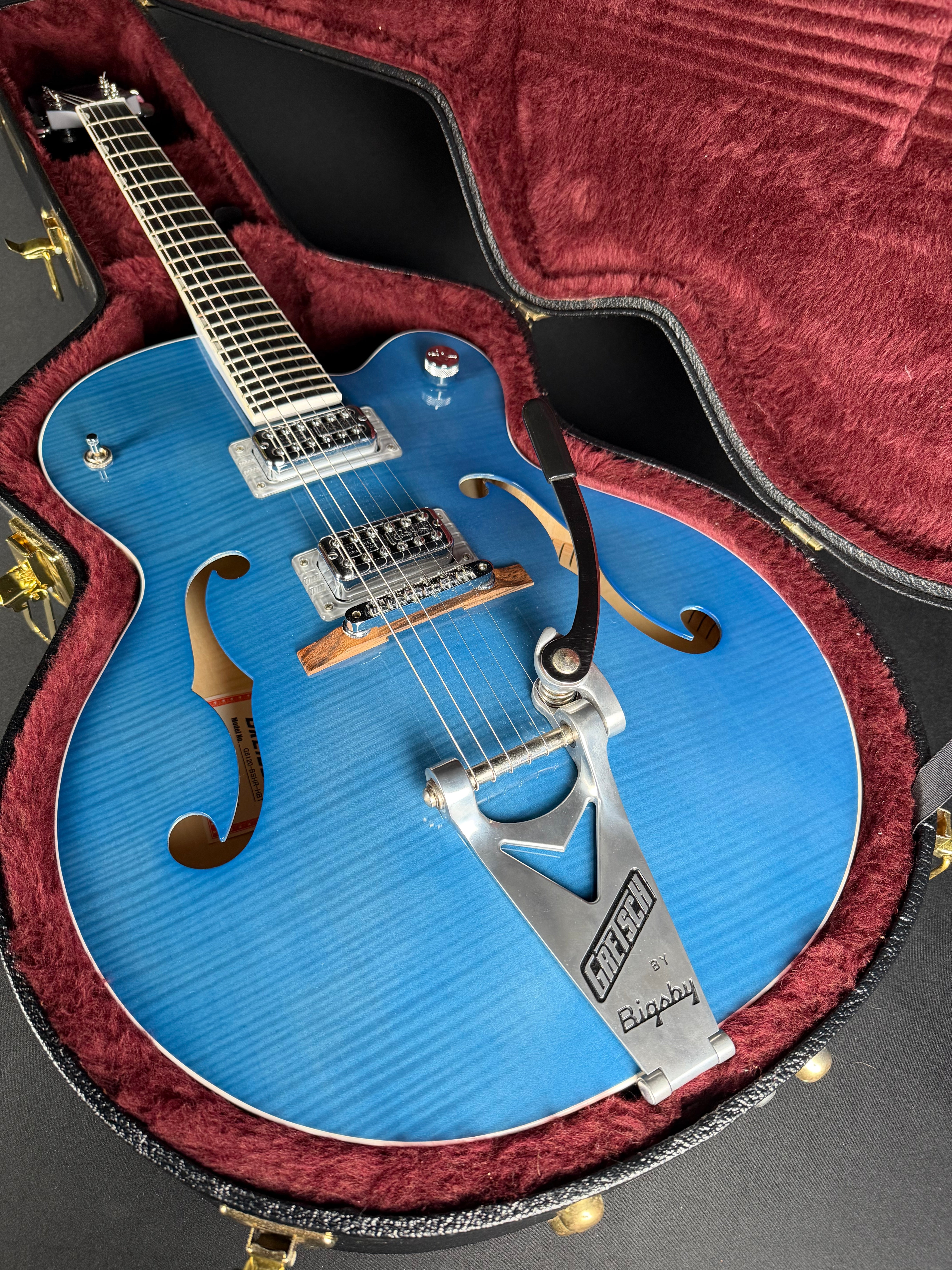 Gretsch G6120SH Brian Setzer 2-Tone Hot Rod w/OHSC - Harbor Blue (Used)