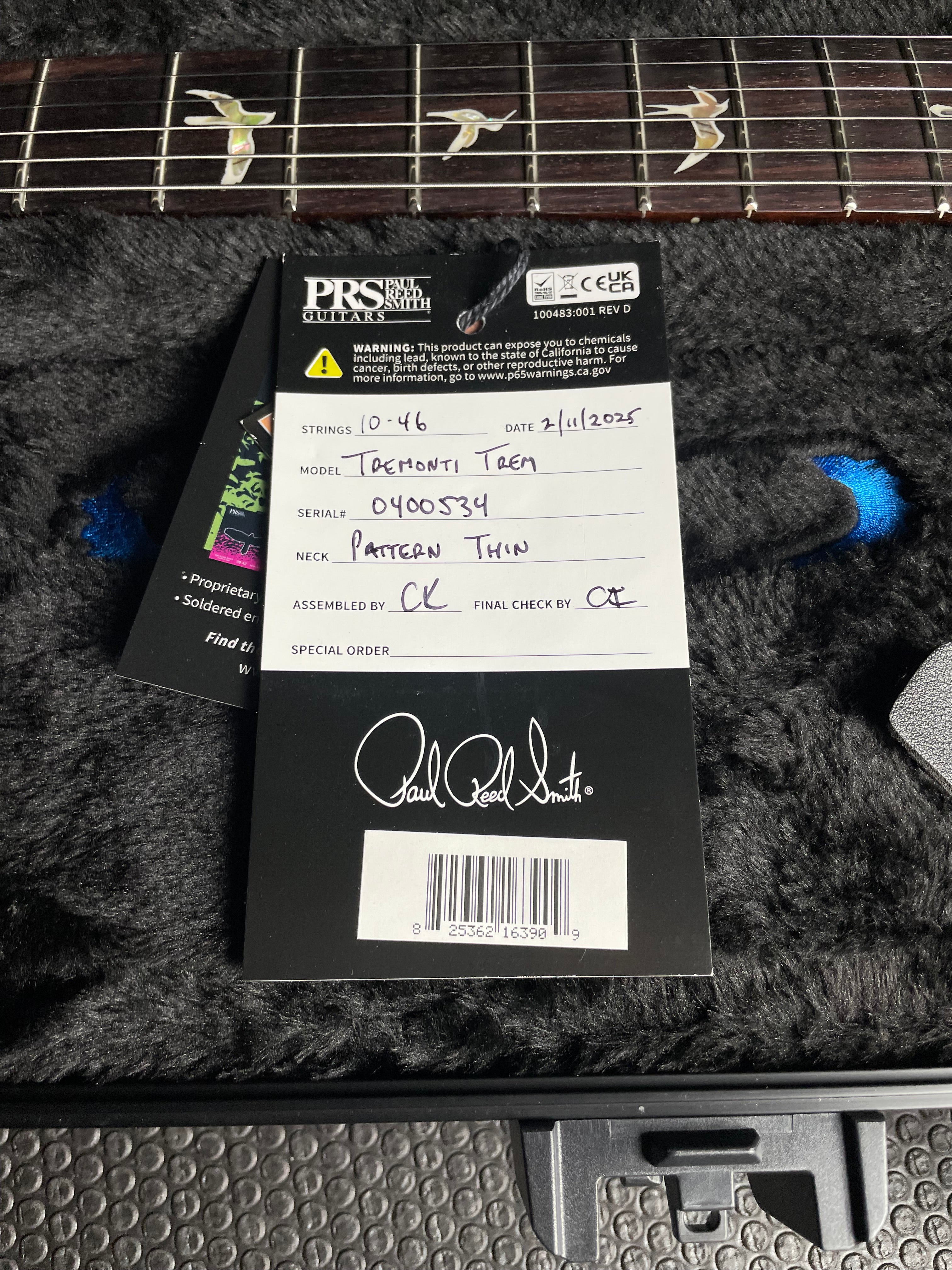 PRS Core Mark Tremonti Signature - Charcoal Contour Burst - Metronome Music Inc.