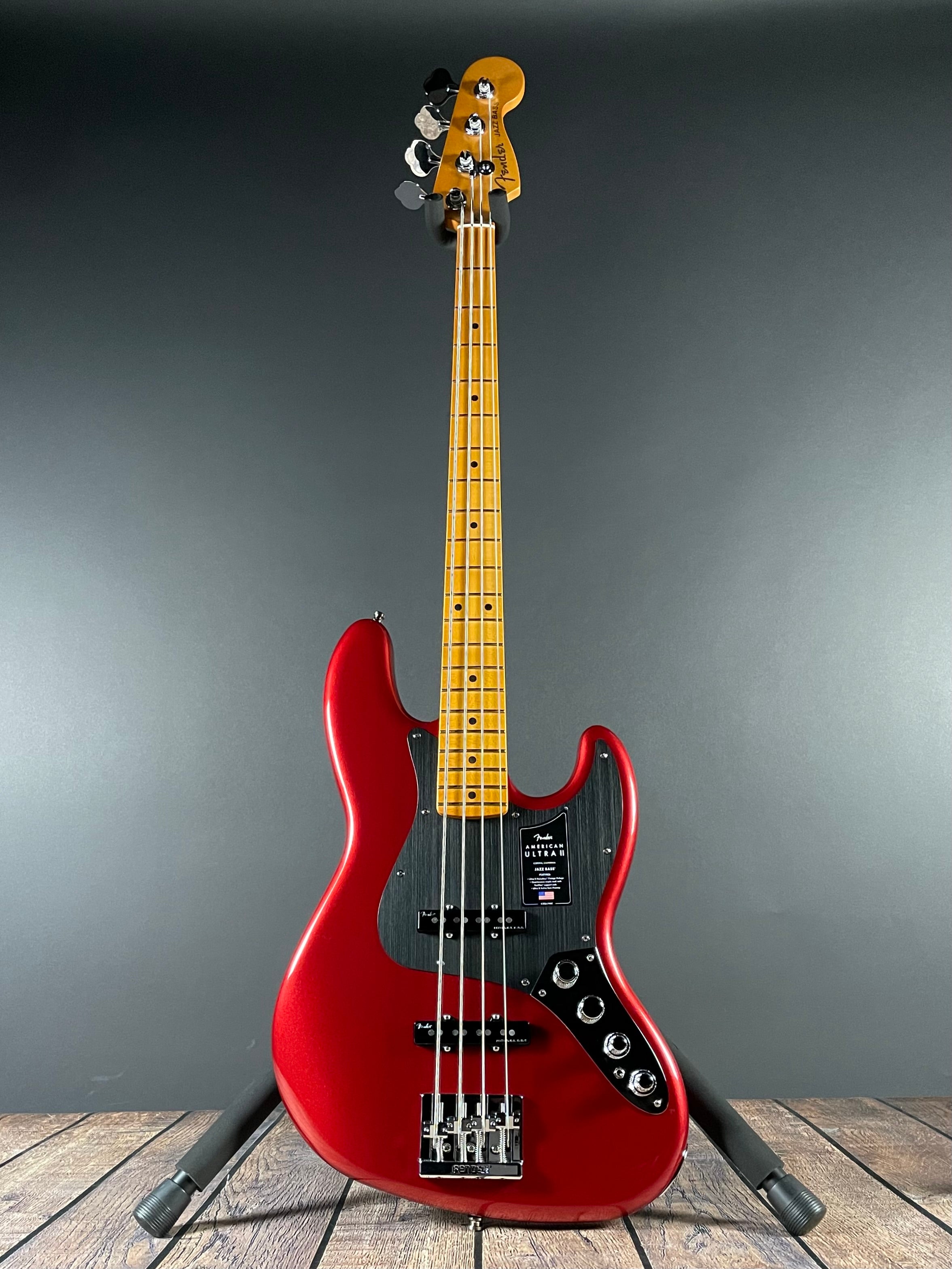 Fender American Ultra II Jazz Bass, Maple - Sinister Red - Metronome Music Inc.