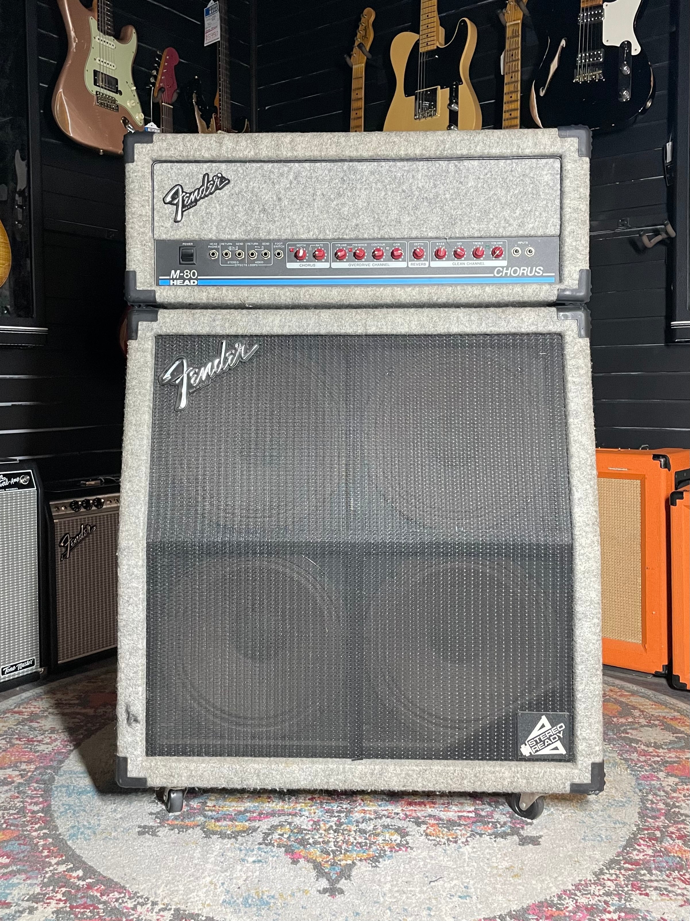 Fender M-80 Solid State Amp Head and Cabinet (1991) - Metronome Music Inc.