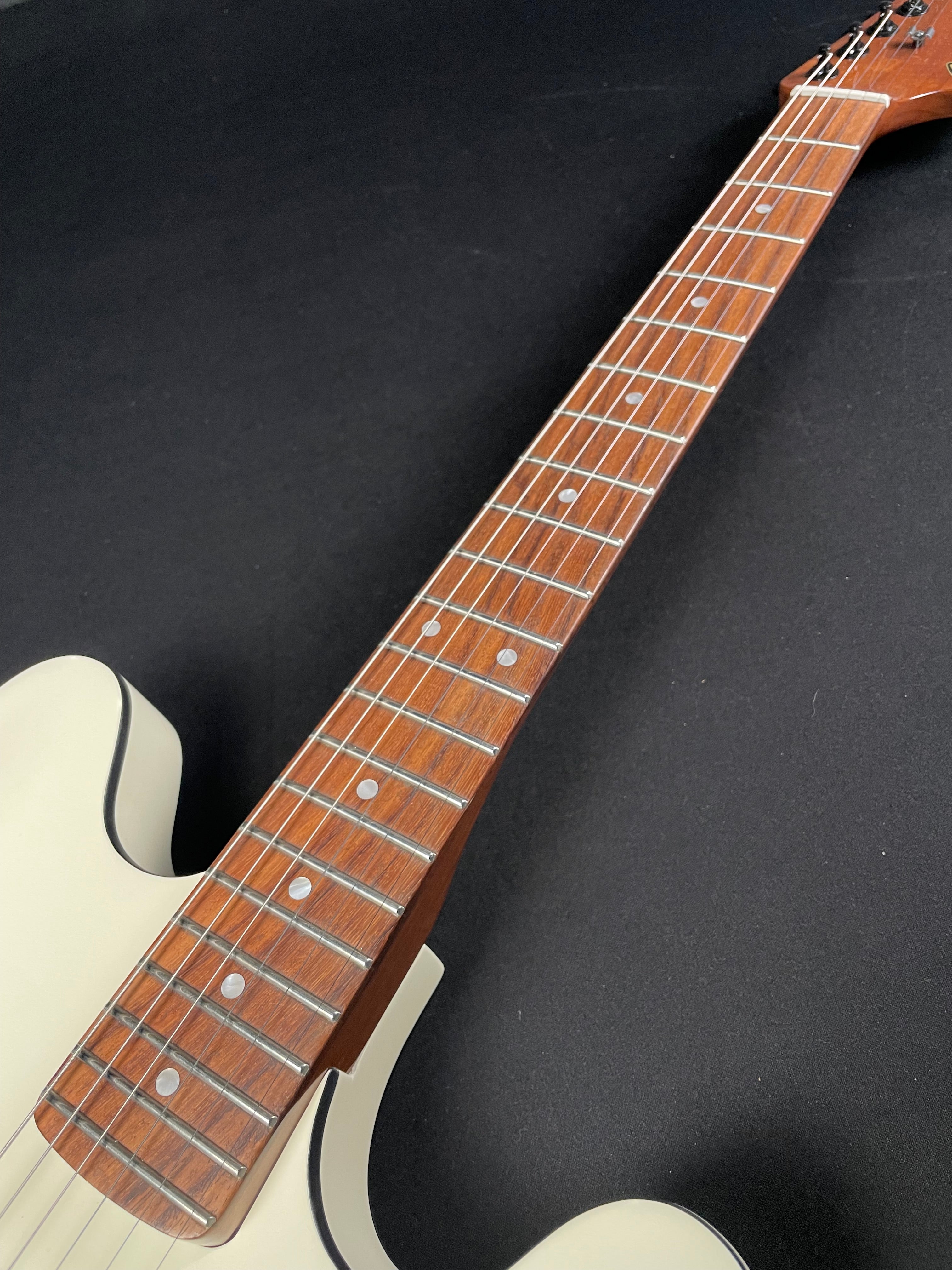 Fender Tom DeLonge Starcaster - Satin Olympic White (MINT) - Metronome Music Inc.