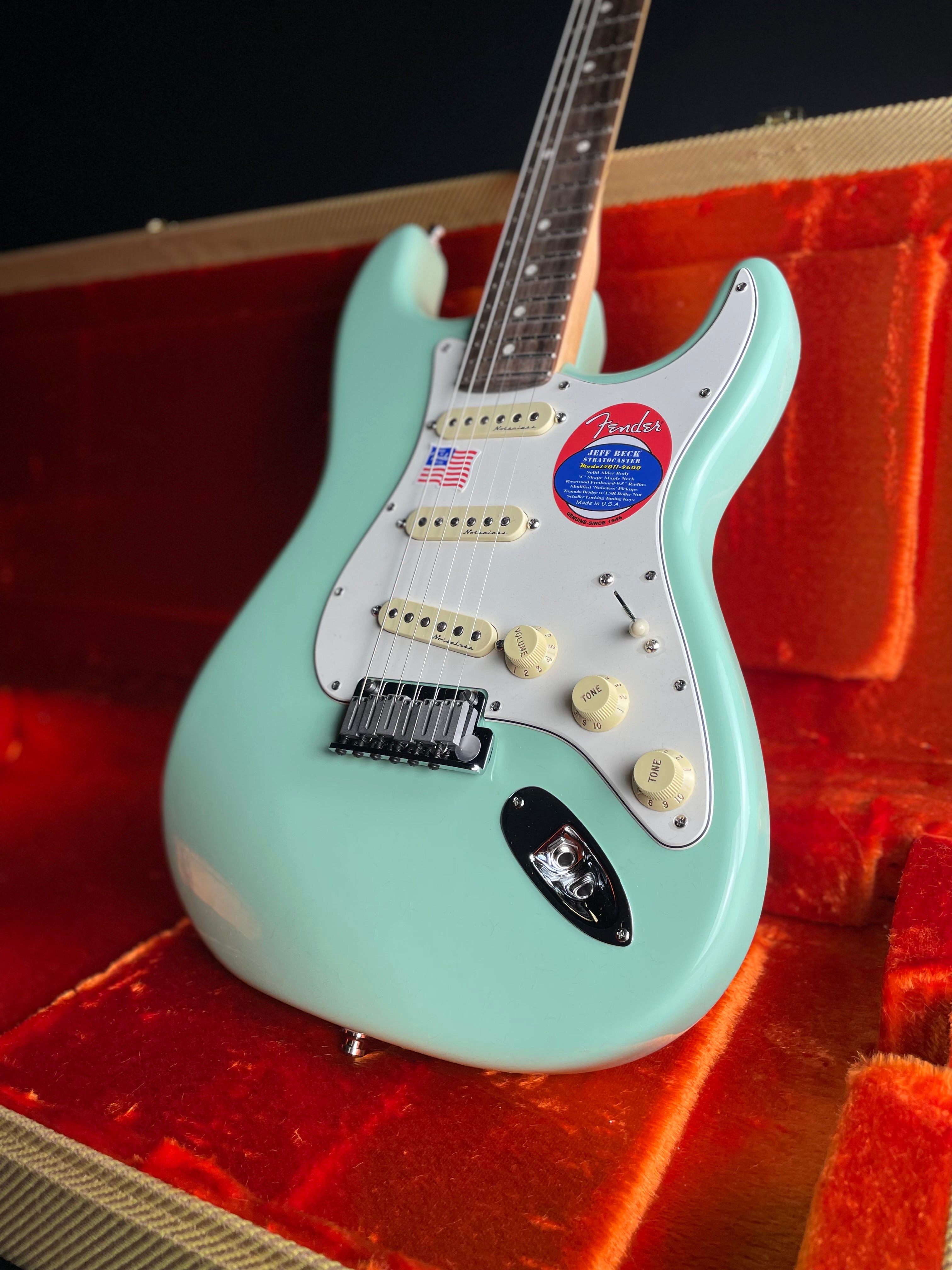 Fender Jeff Beck Stratocaster Rosewood w/OHSC - Surf Green (2023) - Metronome Music Inc.