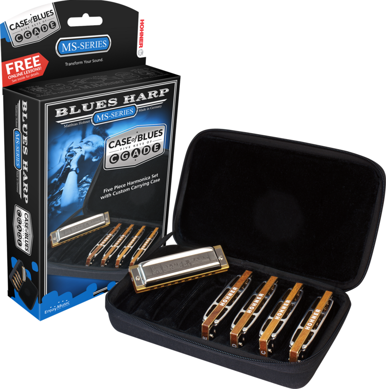 Hohner 5-pack of Blues Harps (C,A,D,G,E) - Metronome Music Inc.